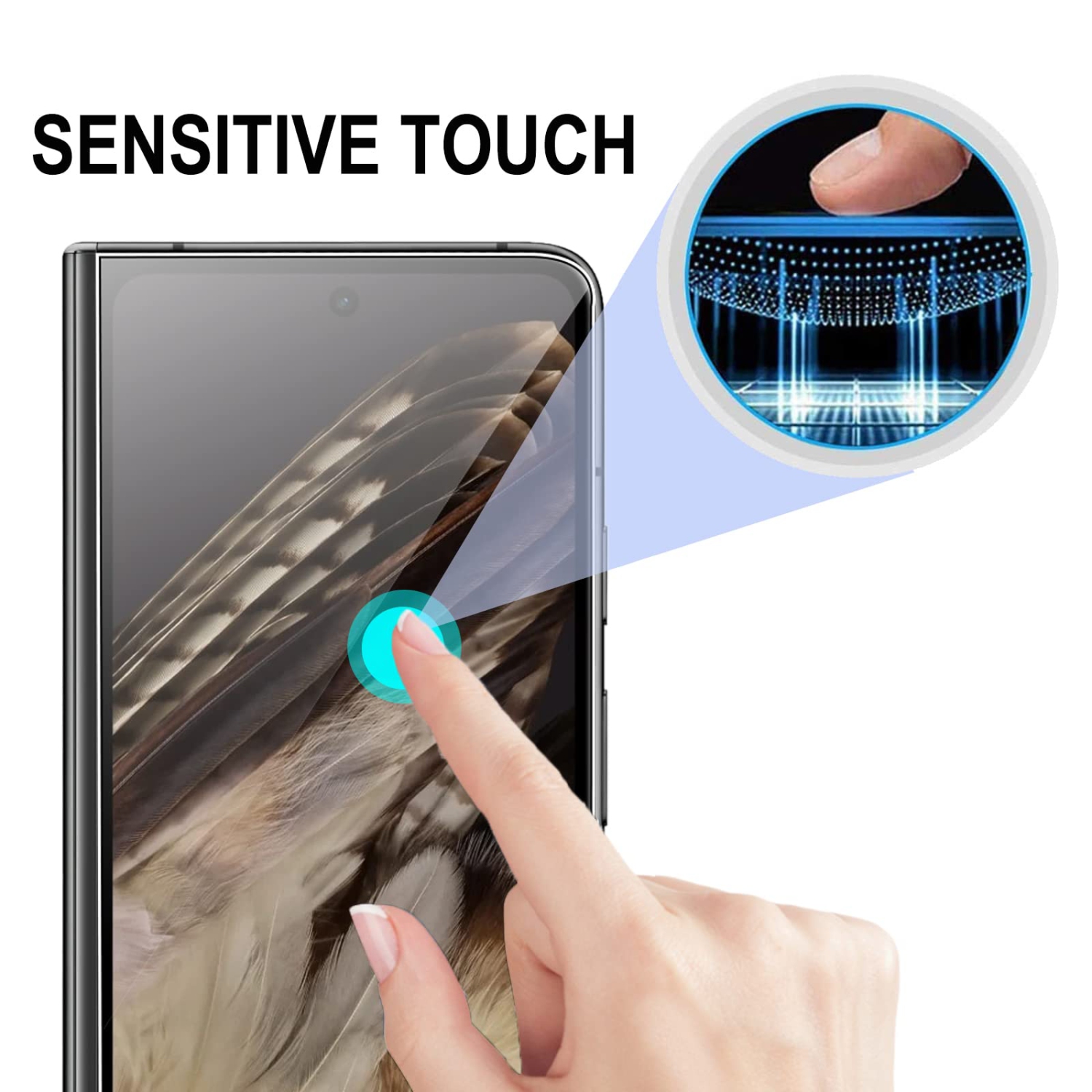 Protecteur d'écran pour Google Pixel Fold 5G, [2+2 Pack] flexible TPU souple Couverture complète 3D bordure élastique protecteur d'écran HD pellicule