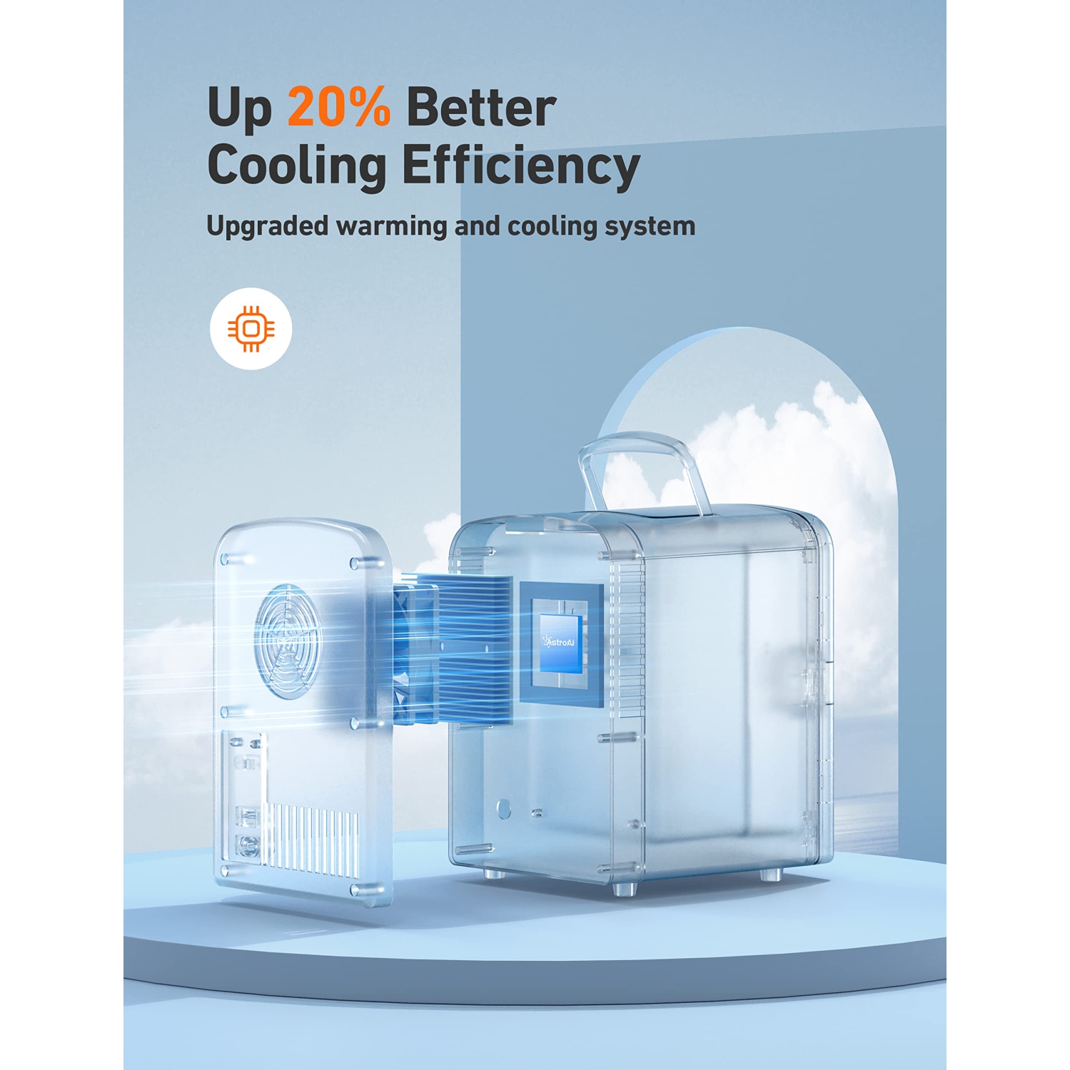 Mini Fridge, 4 Liter/6 Can AC/DC Portable Thermoelectric Cooler and Warmer Refrigerators for Skincare, Beverage, Food, Cosmetics, Home, Office and