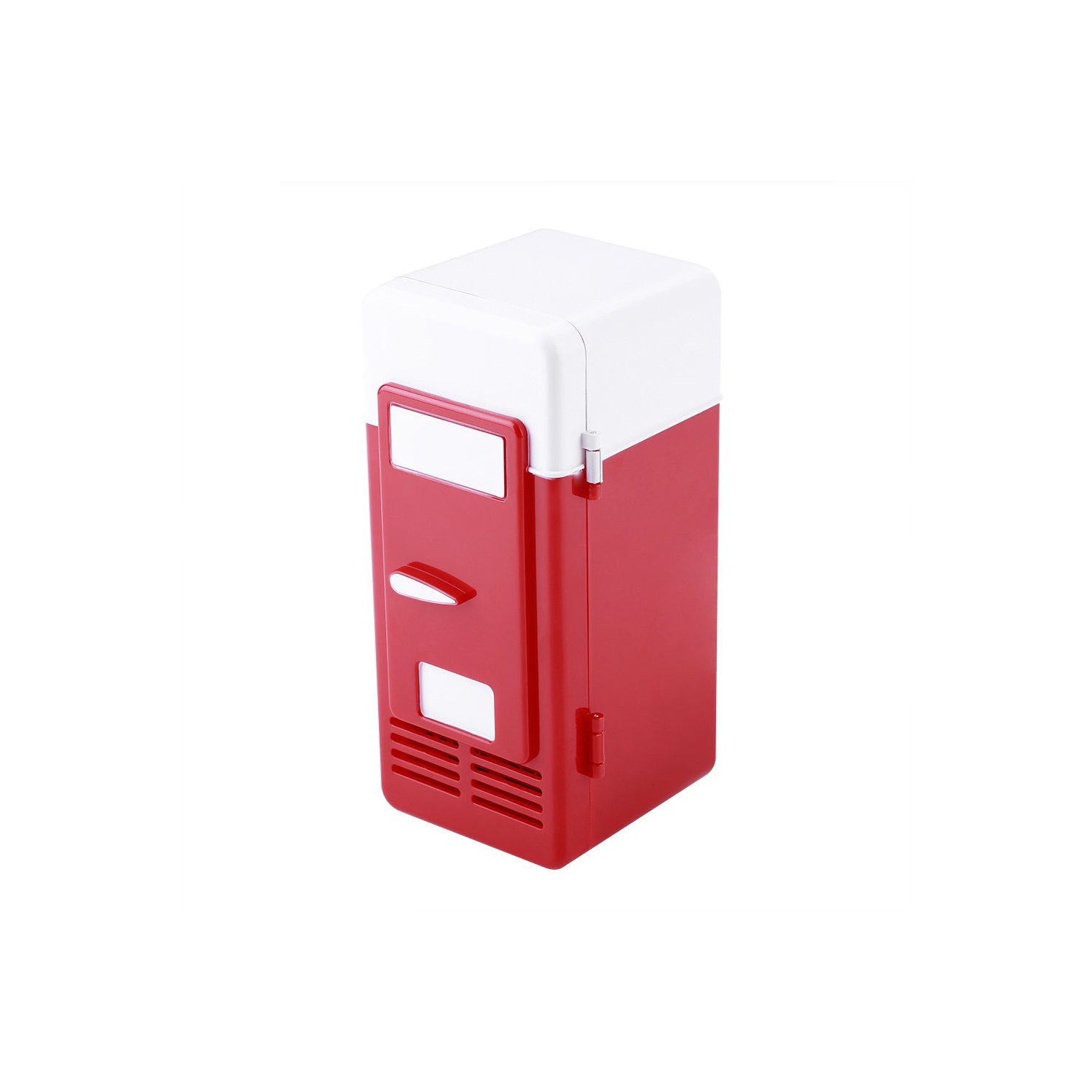 Mini USB Fridge - LED USB Refrigerator - Portable Compact Refrigerator - Drinks Beverage Cans,Refrigerator and Heater - For Home,Office, Car(Red)