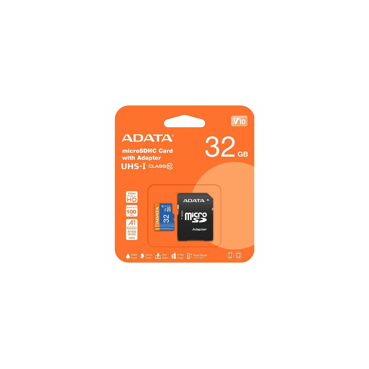 Adata 32GB Premier microSDHC Card AUSDH32GUICL10A1-RA1