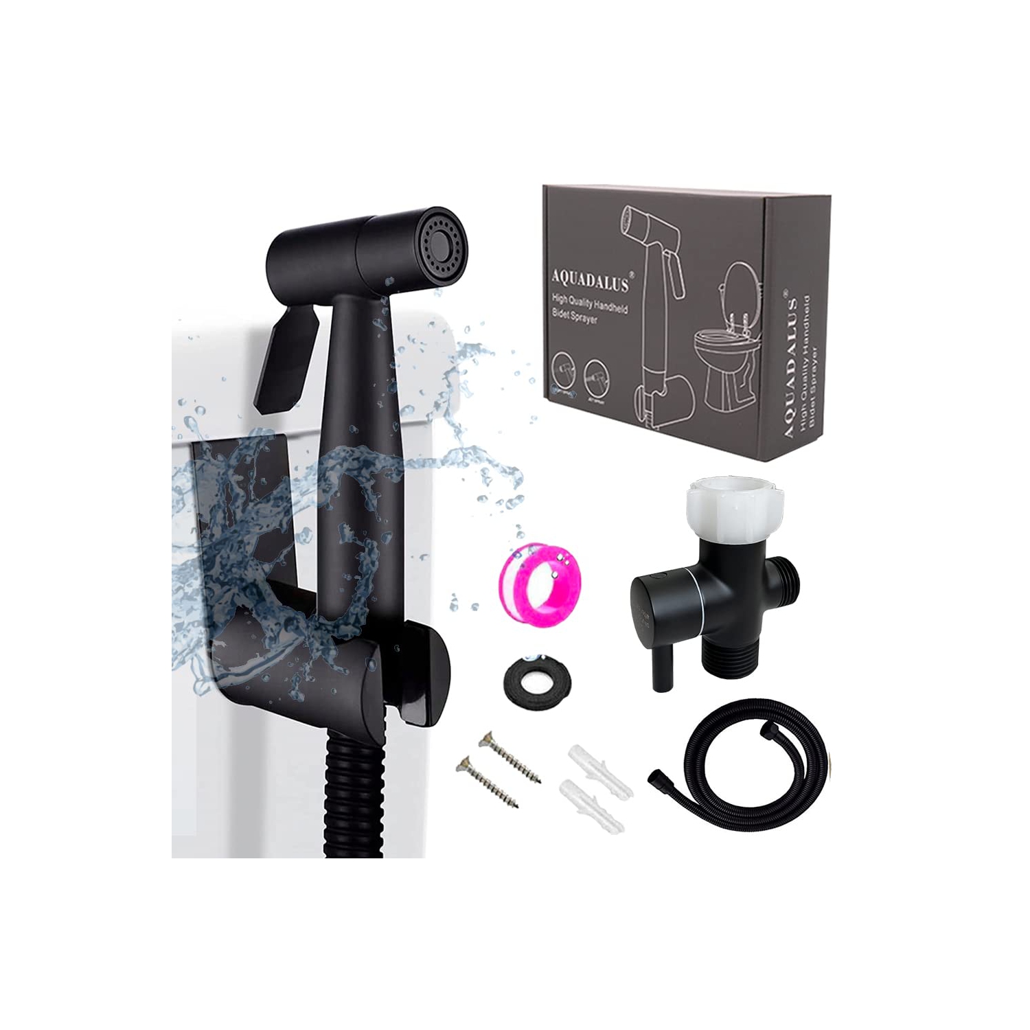 Handheld Bidet Sprayer for Toilet Bidet Sprayer with Adjustable Water Pressure Control for Feminine Wash, Stainless Steel Brushed Nickel Cloth Diaper