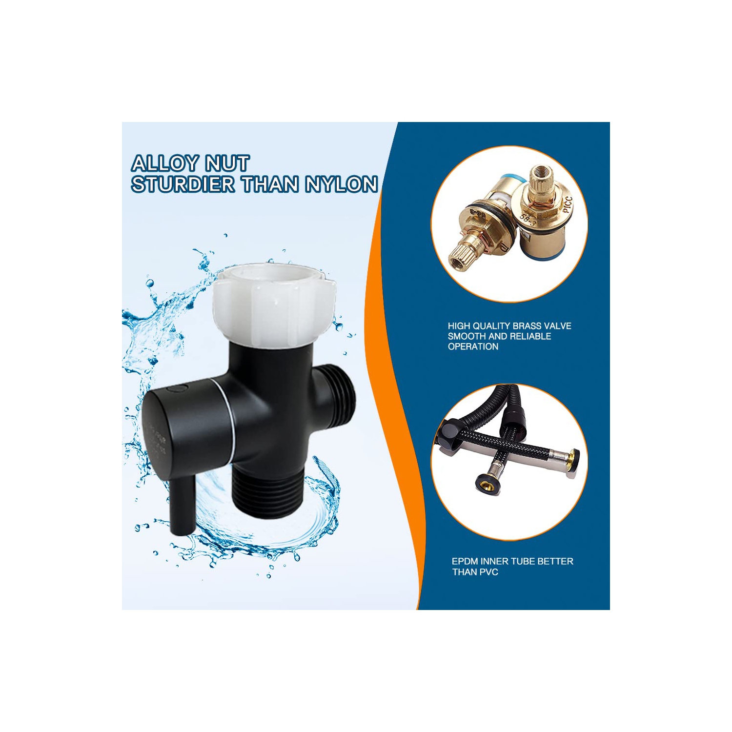 Handheld Bidet Sprayer for Toilet Bidet Sprayer with Adjustable Water Pressure Control for Feminine Wash, Stainless Steel Brushed Nickel Cloth Diaper