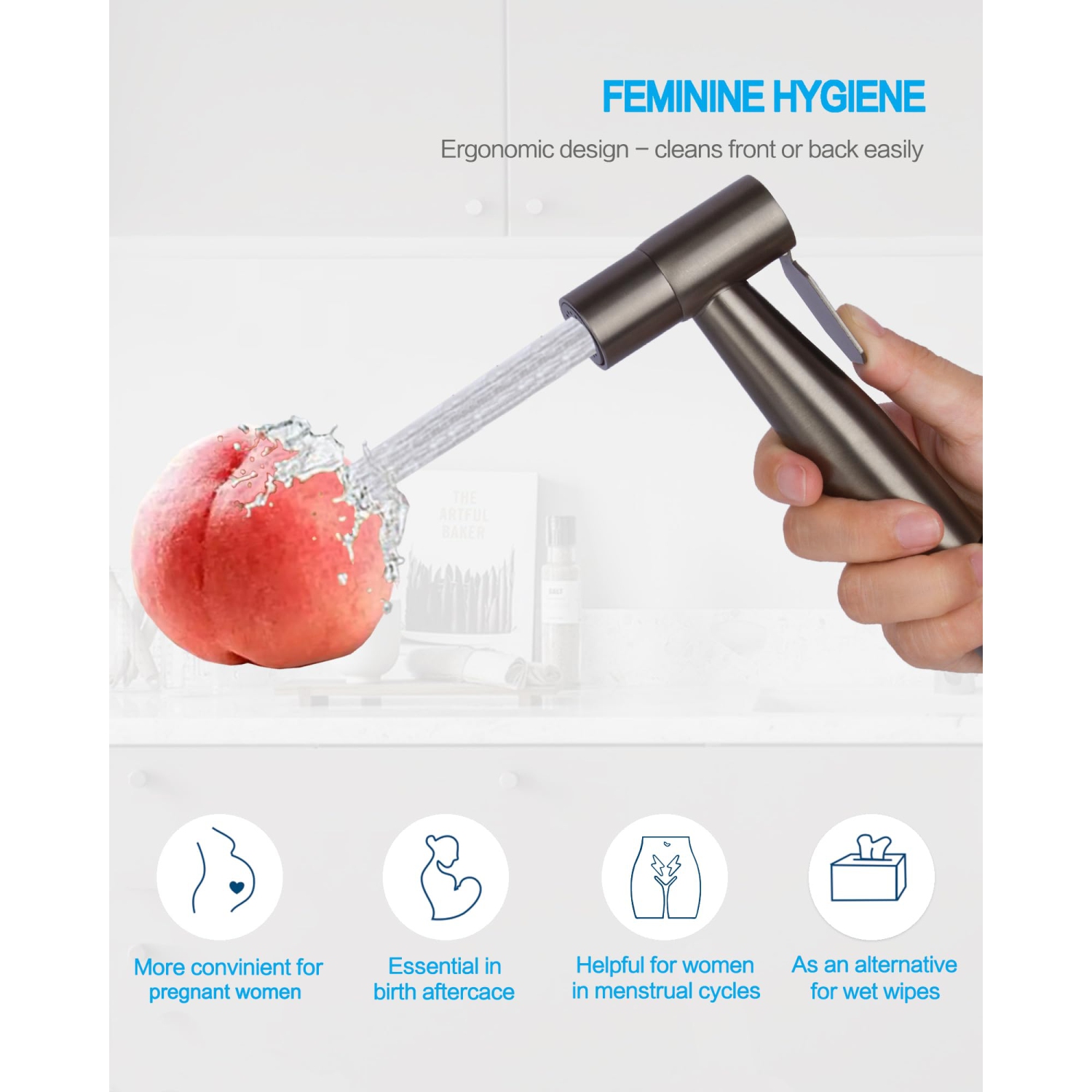 Handheld Bidet Sprayer for Toilet-Toilet Bidet Sprayer with Adjustable Water Pressure Control for Feminine Wash, Stainless Steel Cloth Diaper Bidet