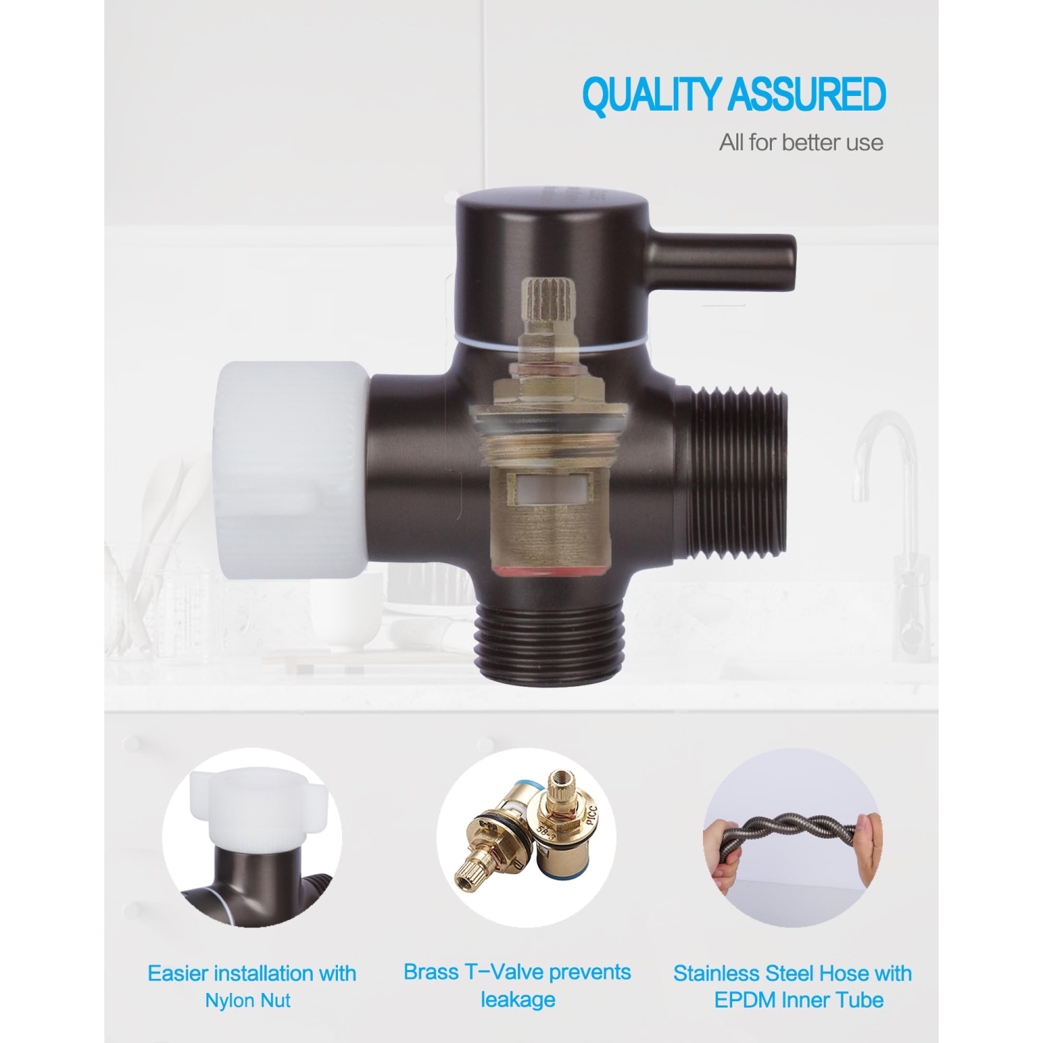 Handheld Bidet Sprayer for Toilet-Toilet Bidet Sprayer with Adjustable Water Pressure Control for Feminine Wash, Stainless Steel Cloth Diaper Bidet