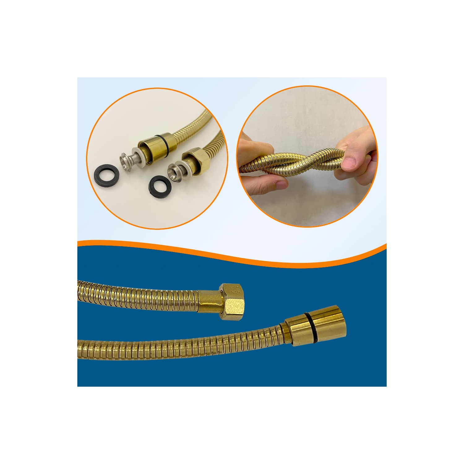 Pulvérisateur à main bidet pour toilettes bidet pulvérisateur avec contrôle de pression d'eau réglable pour lavage féminin, couche en acier