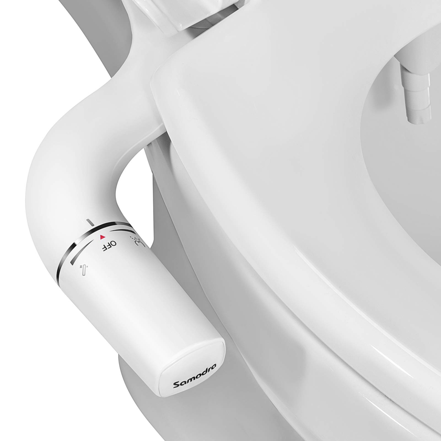 Bidet autonettoyant pour toilettes, embout simple ultra-mince pour toilettes avec pression d'eau réglable, eau douce bidet non électrique, bidet