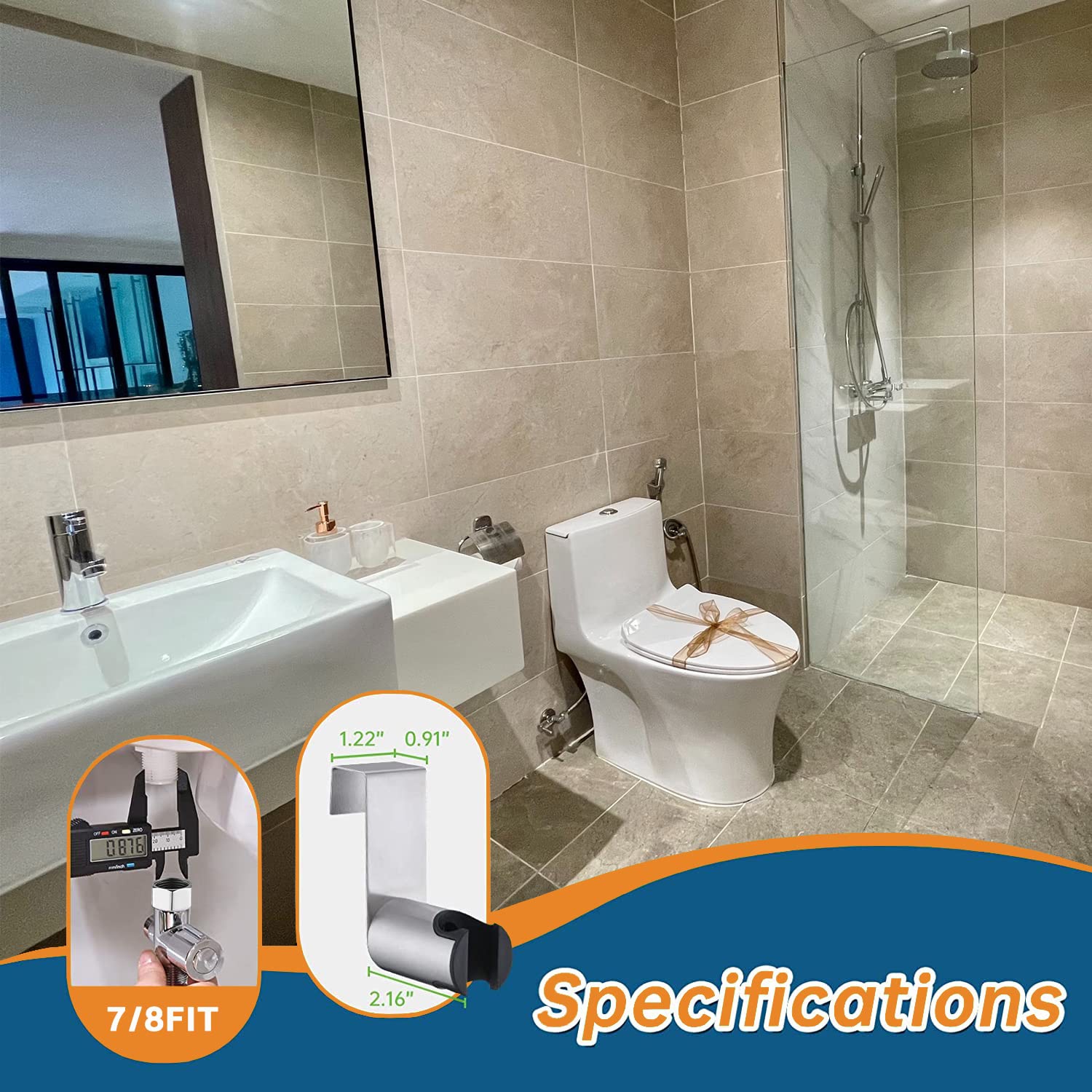 Handheld Bidet Toilet Sprayer, Version 2.0 Stainless Steel Bathroom Bidet Sprayer Set, Brush Nickel Finish,Wall or Toilet Mount