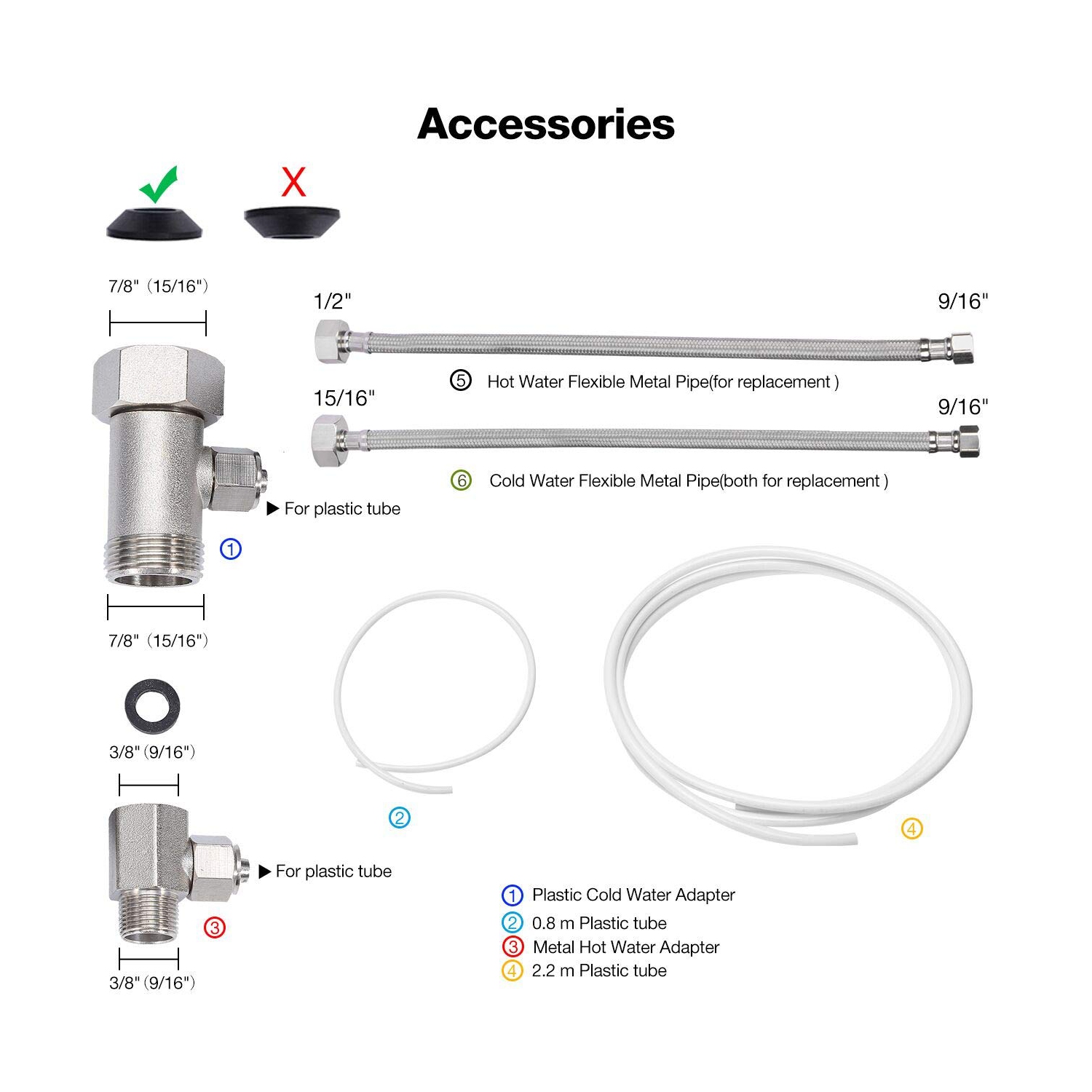 Bidet pour toilettes à eau chaude et froide – autonettoyage – embout double – accessoire pour toilettes à usage mécanique non électrique – pression