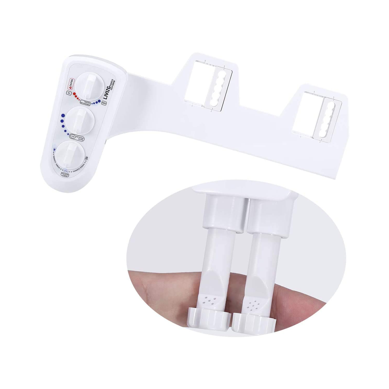 Bidet pour toilettes à eau chaude et froide – autonettoyage – embout double – accessoire pour toilettes à usage mécanique non électrique – pression