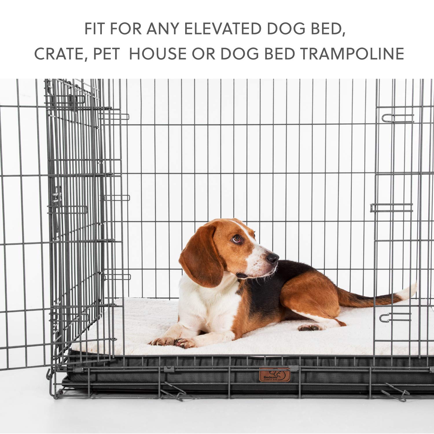 Large Dog Bed for Large Dogs - Orthopedic Big Dog Beds with Removable Washable Cover, Egg Crate Foam Pet Bed Mat, Suitable for Dogs Up to 75 lbs, Grey