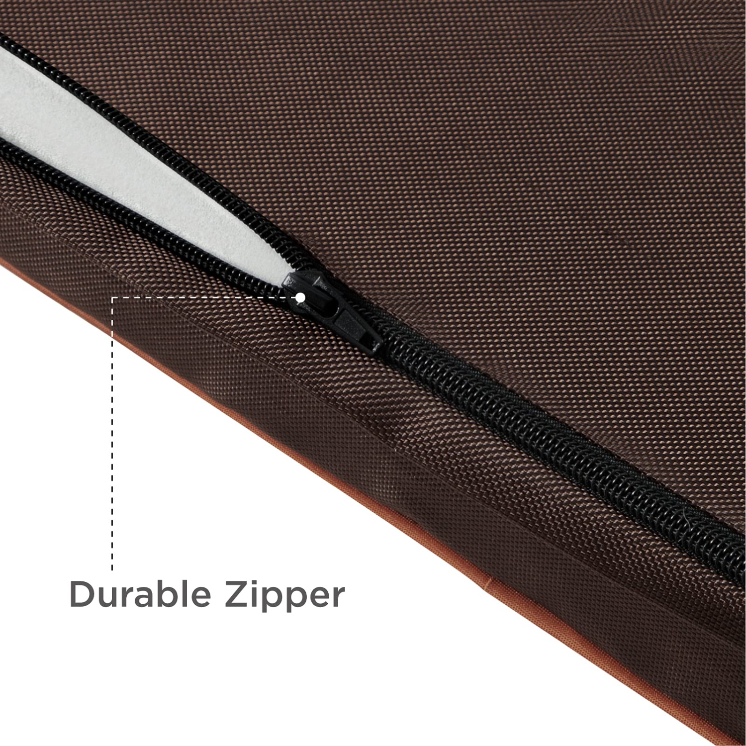 Large Dog Bed for Large Dogs - Orthopedic Dog Beds with Removable Washable Cover, Egg Crate Foam Pet Bed Mat, Suitable for Dogs Up to 75 lbs, Brown