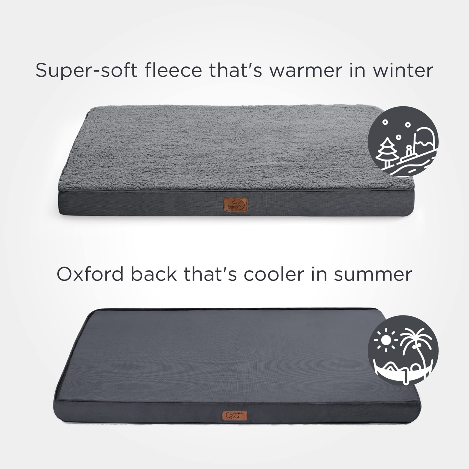 Grand lit pour chiens; grands lits pour chiens orthopédiques avec housse amovible lavable; Tapis en mousse pour cage d'oeufs pour animaux; convient