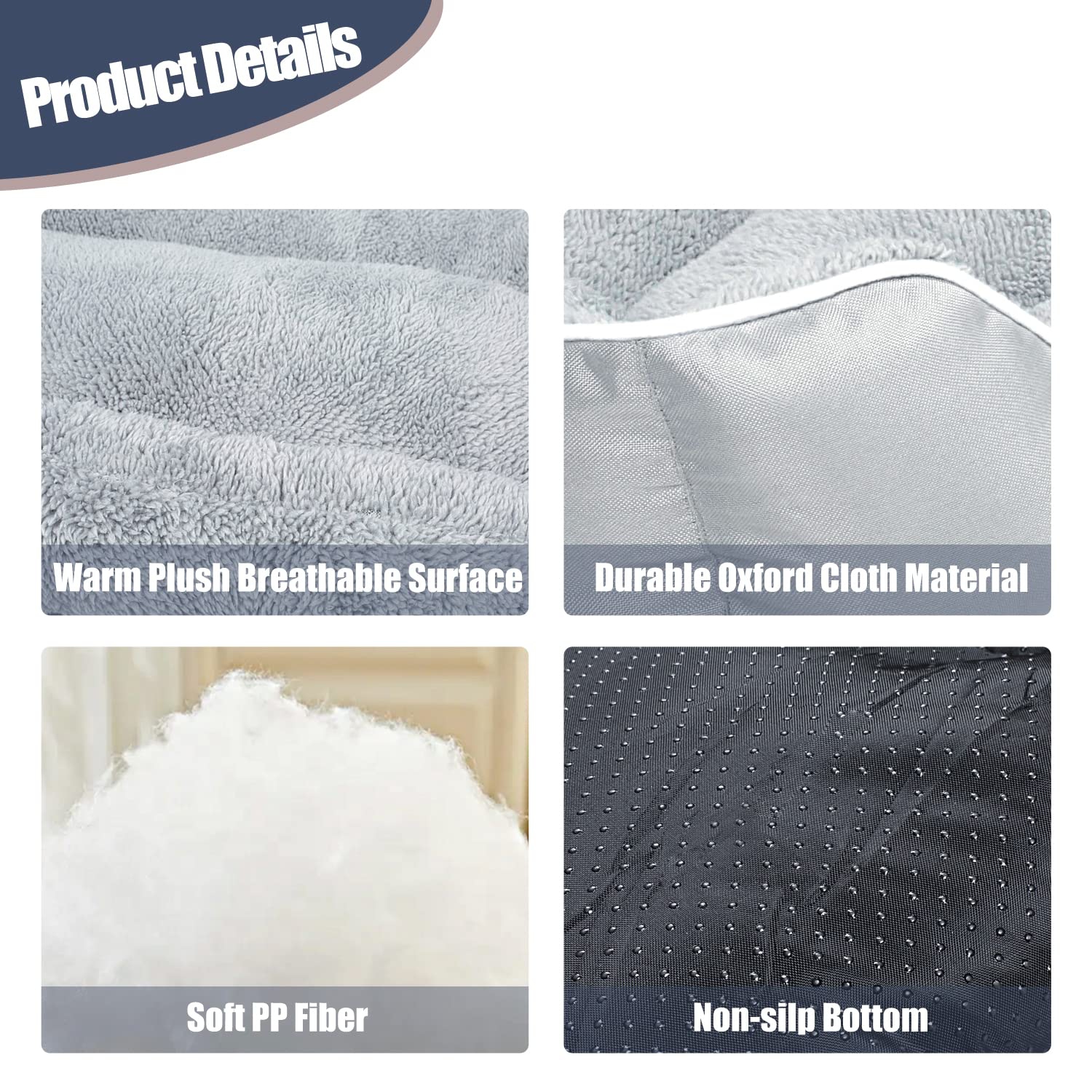 Dog Bed for Medium Dogs, Rectangle Machine Washable Dog Bed Warming Calming Pet Sofa Comfortable Orthopedic Dog Bed for Small Medium Dogs with