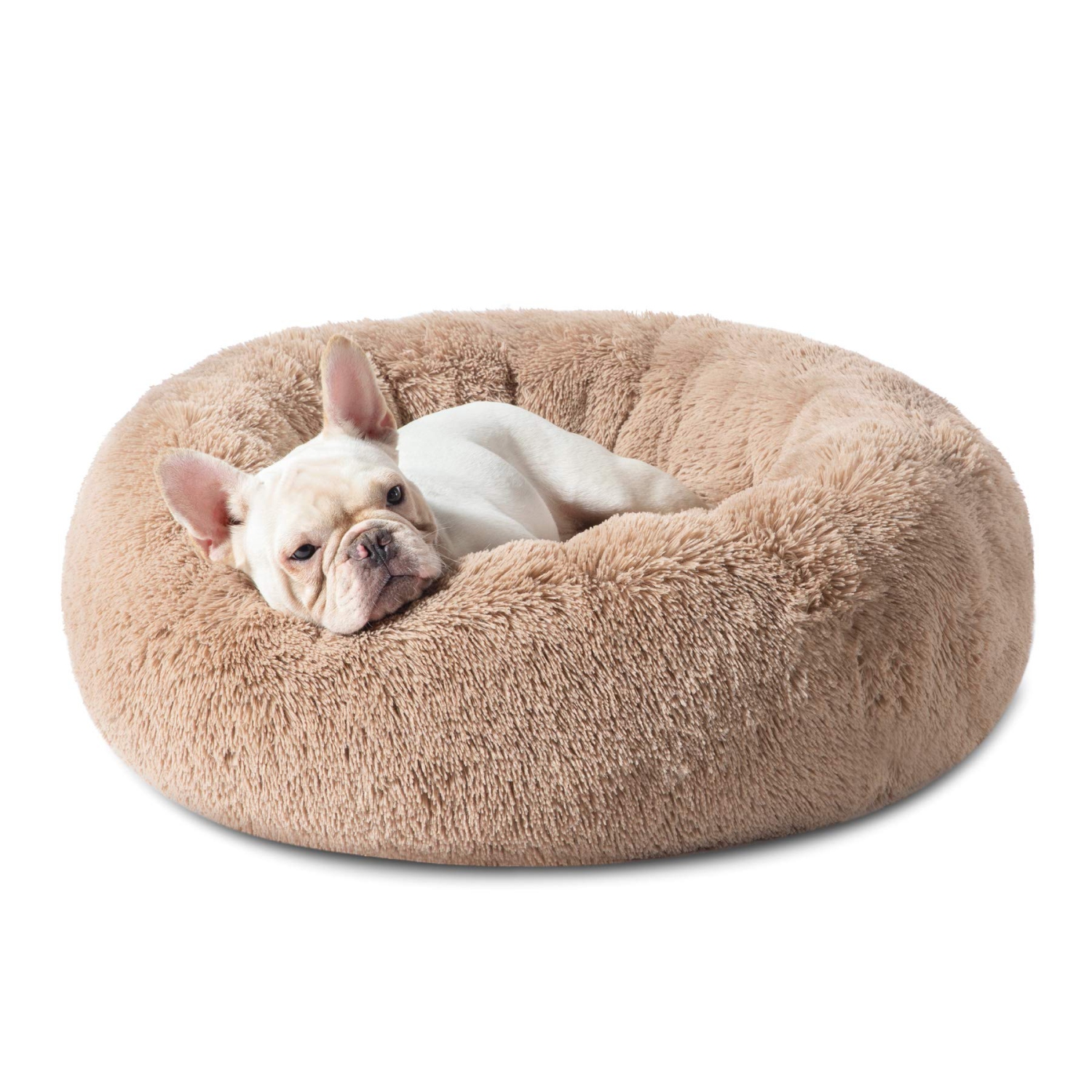 Small Dog Bed Washable - Self Calming Dog Beds - 23 inches Fluffy Donut Cuddler for Small/Medium Deep Sleep Cat up to 25lbs - Anti-Anxiety Indoor