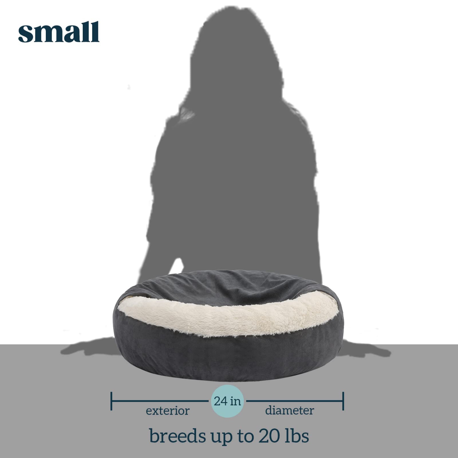 Cozy Cave Dog Bed for Extra Small Dogs Up to 20lbs - Washable Burrow Puppy Beds with Blanket Attached - Covered Dog Cave Bed with Anti-Slip Bottom -