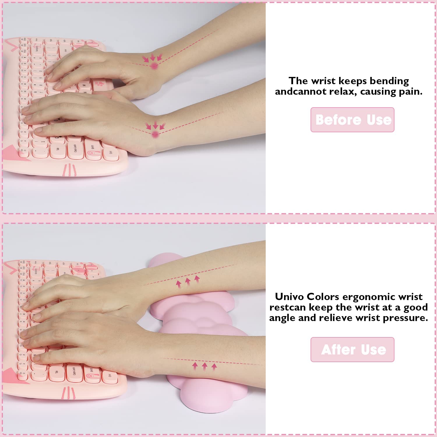 Gaming Keyboard Wrist Rest Pad,Memory Foam Keyboard Palm Rest, Ergonomic Hand Rest,Wrist Rest for Computer Keyboard,Laptop,Mac,Lightweight for Easy