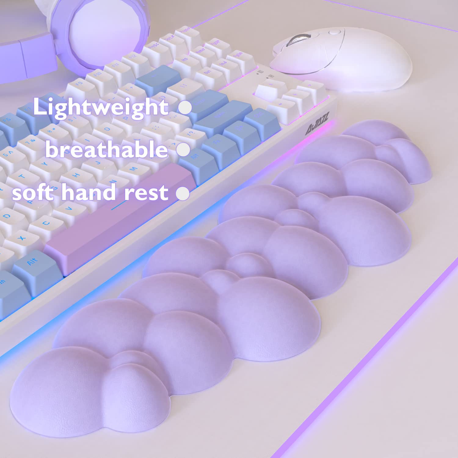 Gaming Keyboard Wrist Rest Pad,Memory Foam Keyboard Palm Rest, Ergonomic Hand Rest,Wrist Rest for Computer Keyboard,Laptop,Mac,Lightweight for Easy