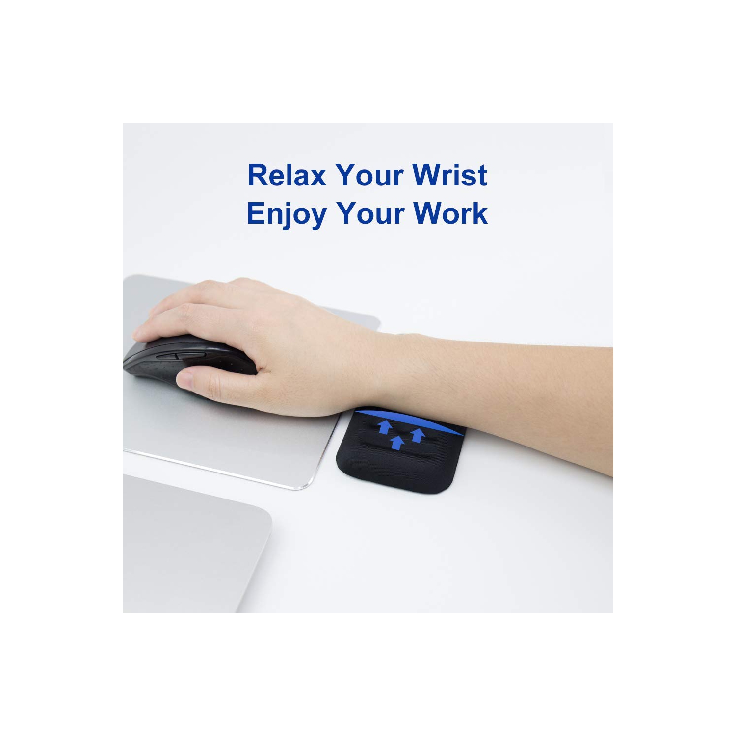 Mouse Wrist Rest Pad Padded Memory Foam Hand Rest Support for Office, Computer, Laptop, Mac Typing and Wrist Pain Relief and Repair