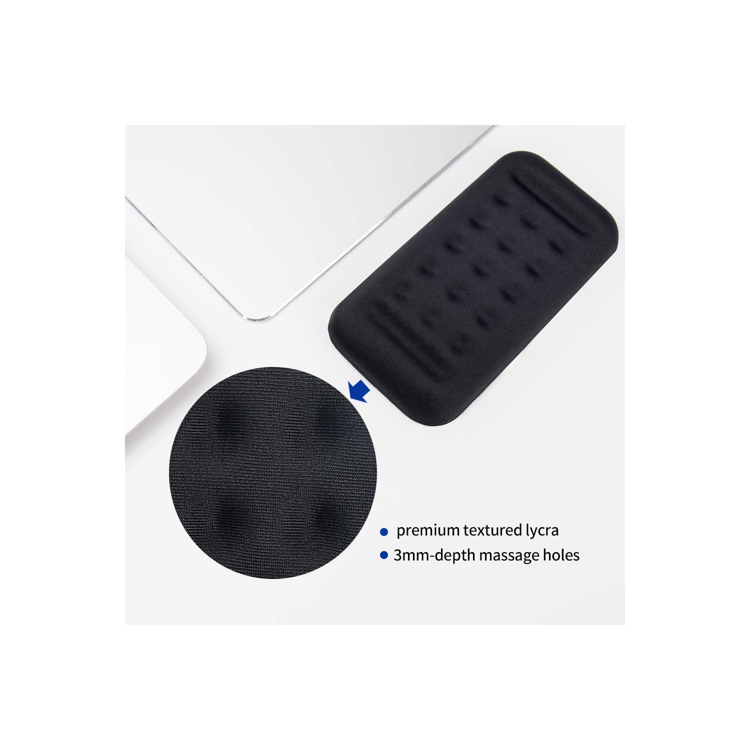 Mouse Wrist Rest Pad Padded Memory Foam Hand Rest Support for Office, Computer, Laptop, Mac Typing and Wrist Pain Relief and Repair