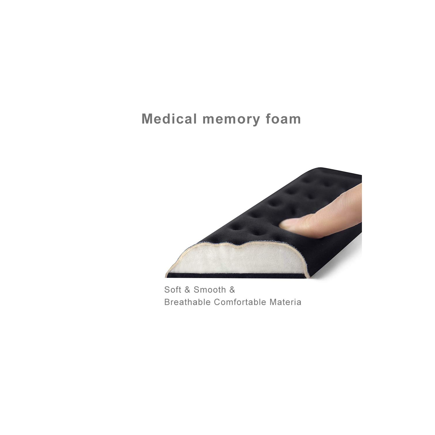 Keyboard Wrist Rest Gaming Tenkeyless Memory Foam Hand Palm Rest Support for Office, Computer, Laptop, Mac Typing and Wrist Pain Relief and Repair