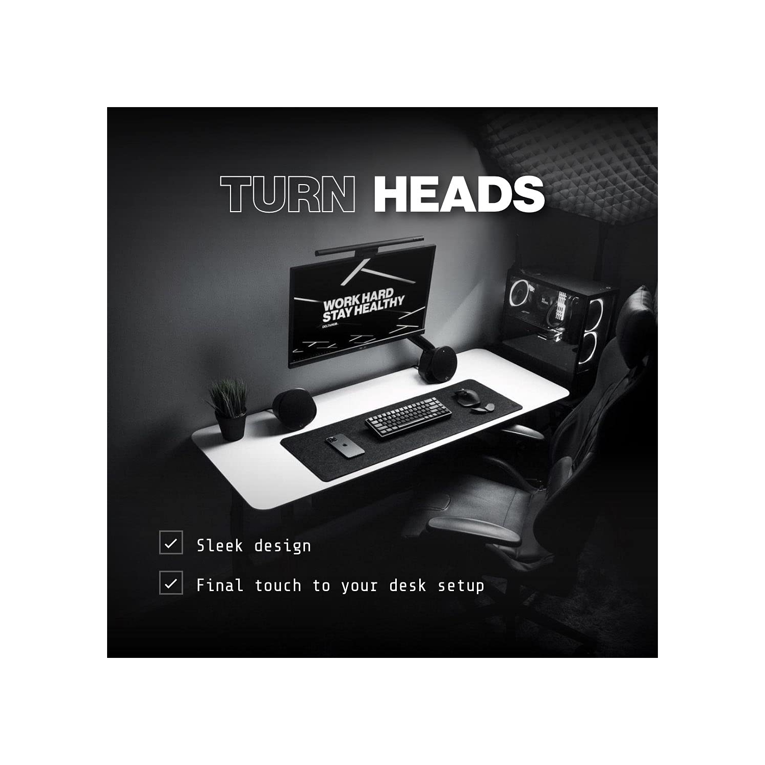 Carpio 2,0 - Repose-poignets ergonomique pour souris, support de tunnel carpial, soulagement de la douleur, antifatigue, Easy Glide, Élégant, bureau,