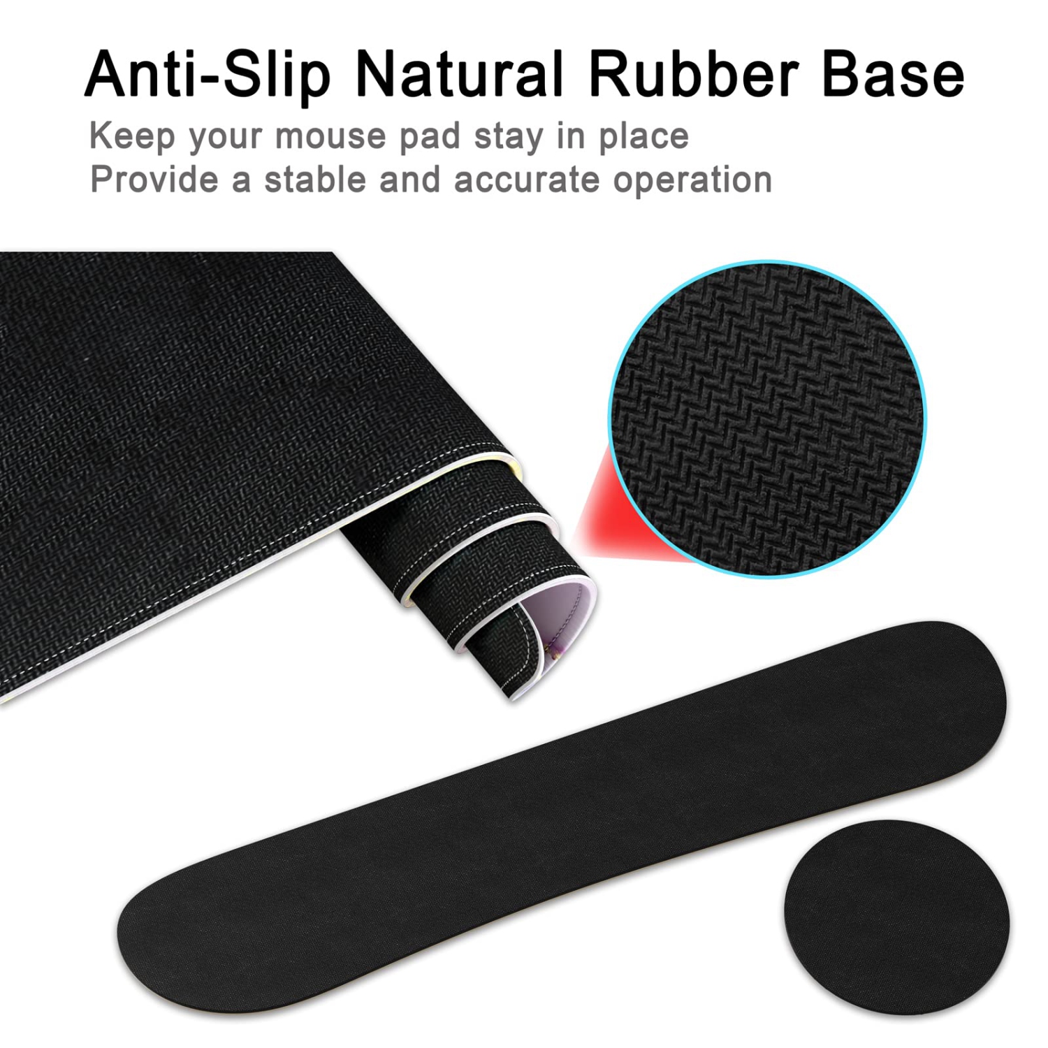 4 in 1 Large Mouse Pad Keyboard Wrist Rest Set, Extended Gaming Mouse Pad with Wrist Support, Ergonomic Non-Slip Desk Mat for Office, Home