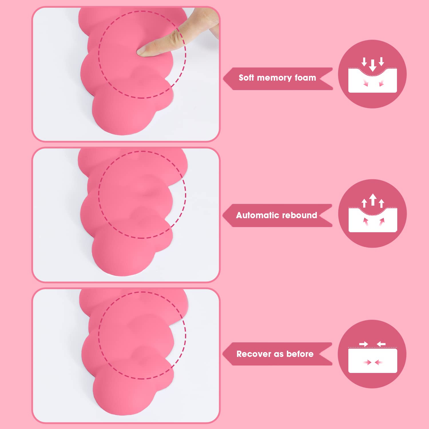 Gaming Keyboard Wrist Rest Pad,Memory Foam Keyboard Palm Rest, Ergonomic Hand Rest,Wrist Rest for Computer Keyboard,Laptop,Mac,Lightweight for Easy