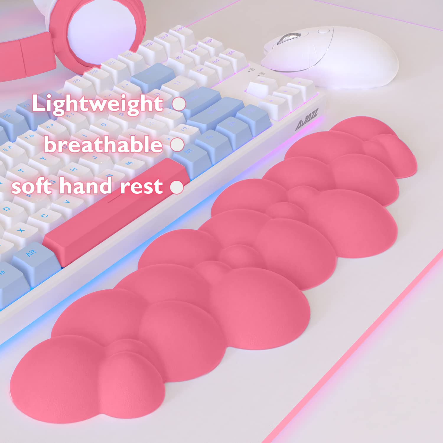 Gaming Keyboard Wrist Rest Pad,Memory Foam Keyboard Palm Rest, Ergonomic Hand Rest,Wrist Rest for Computer Keyboard,Laptop,Mac,Lightweight for Easy