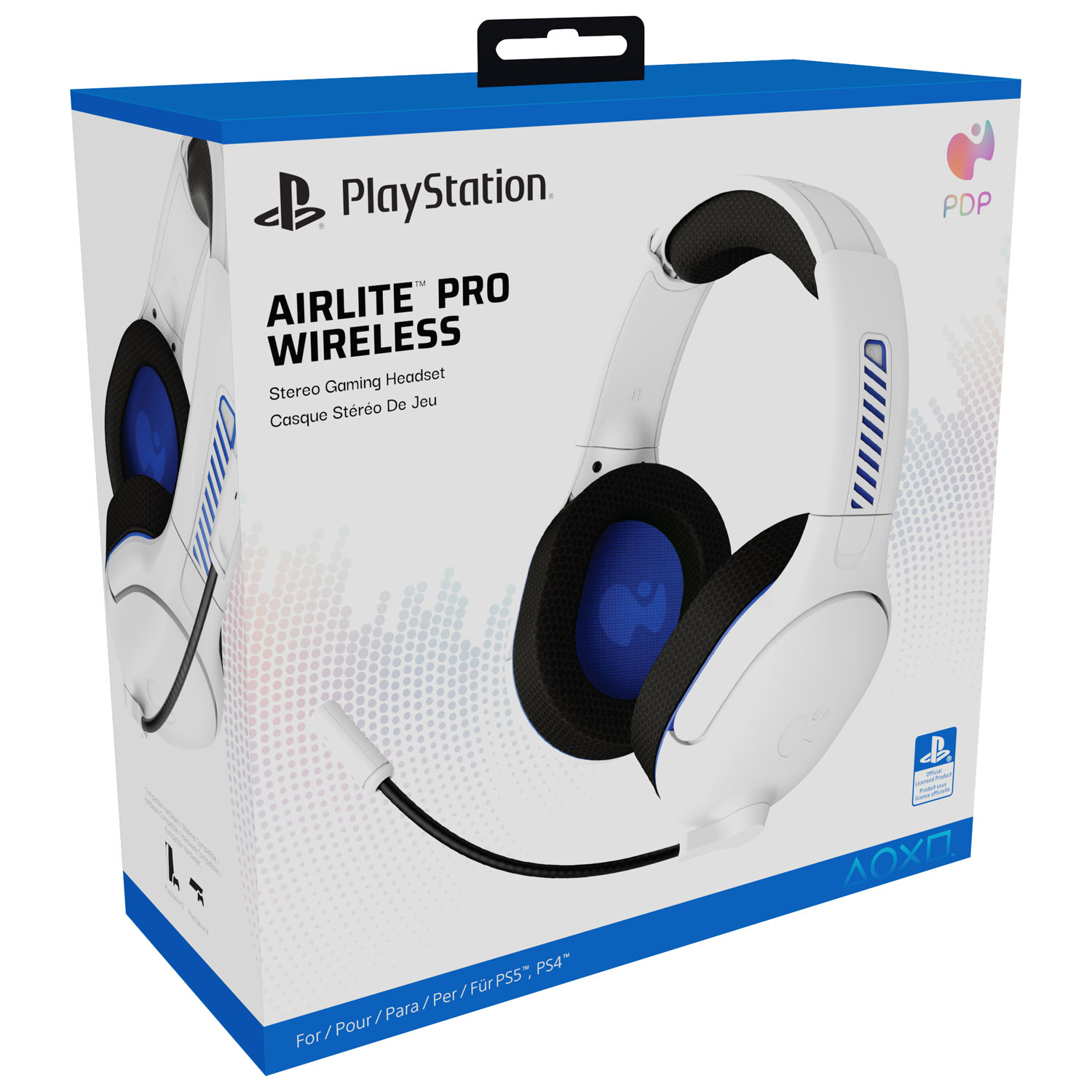 PDP Airlite Pro Wireless Gaming Headset For PS5/PS4 - Frost White