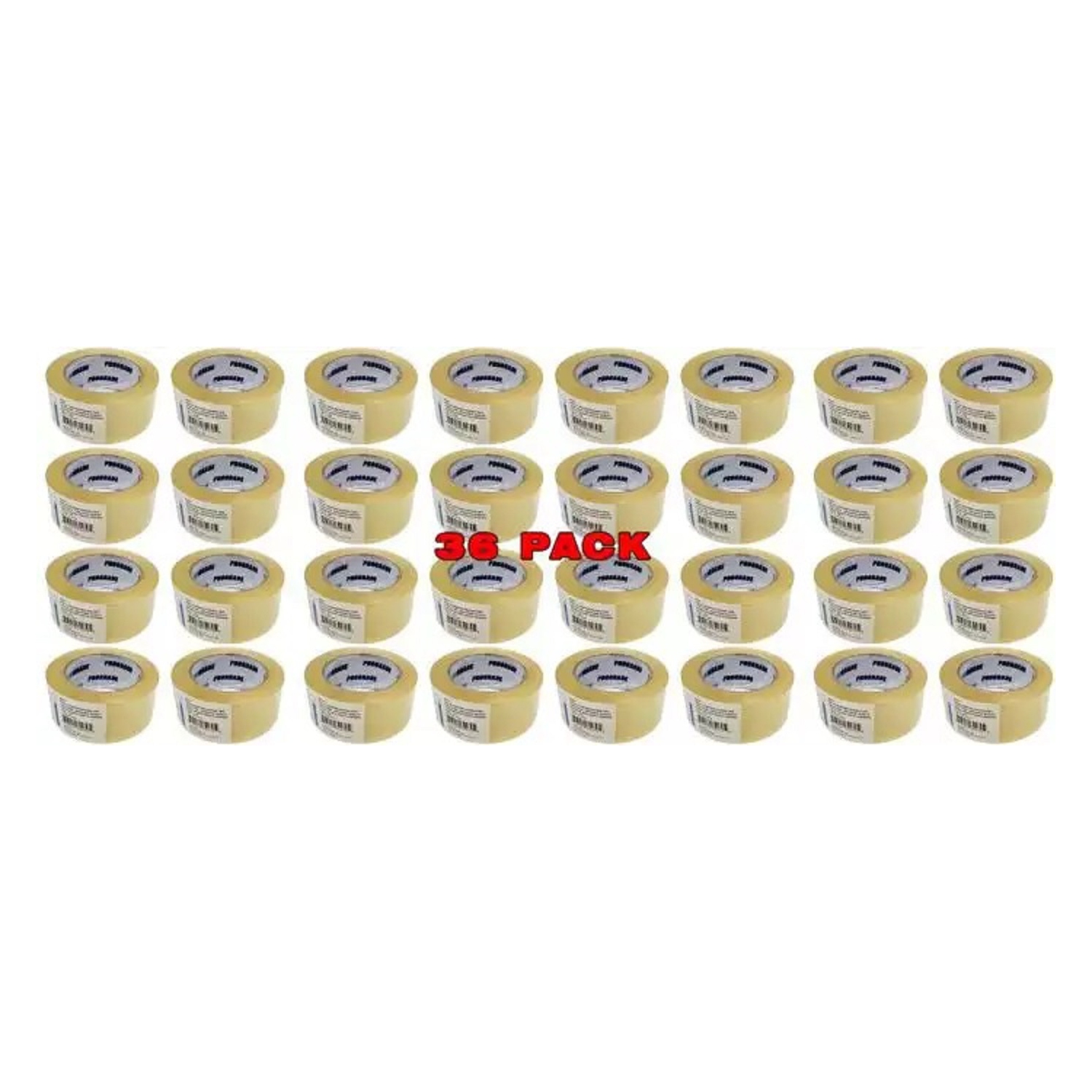 Ruban d’emballage transparent résistant aux intempéries de 50 microns de ProGrade - 1,88 po x 120,3 vg - Paquet de 36