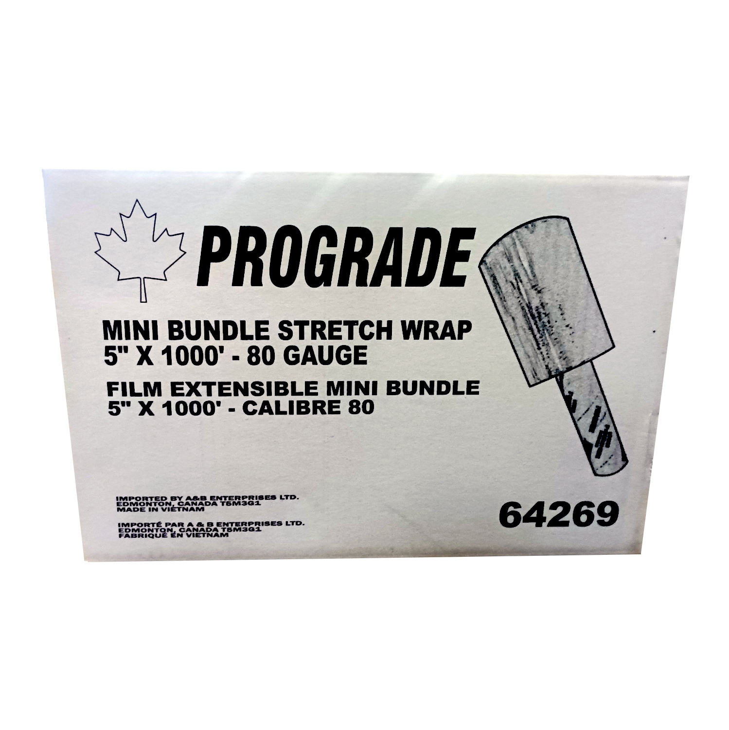 Prograde 12 Pack - 5" X 1000' Roll - 80 Gauge Thick, Mini Stretch Packing Wrap With Handle For Pallet Wrap, Moving Supplies, Industrial Strength -