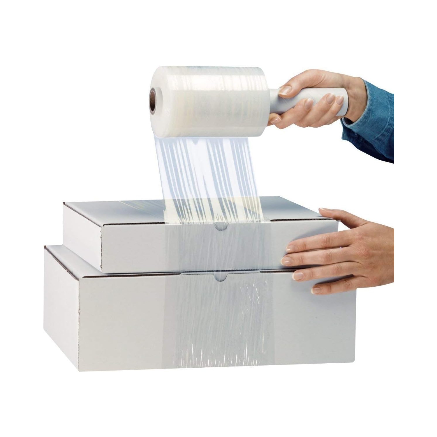 Prograde 12 Pack - 5" X 1000' Roll - 80 Gauge Thick, Mini Stretch Packing Wrap With Handle For Pallet Wrap, Moving Supplies, Industrial Strength -