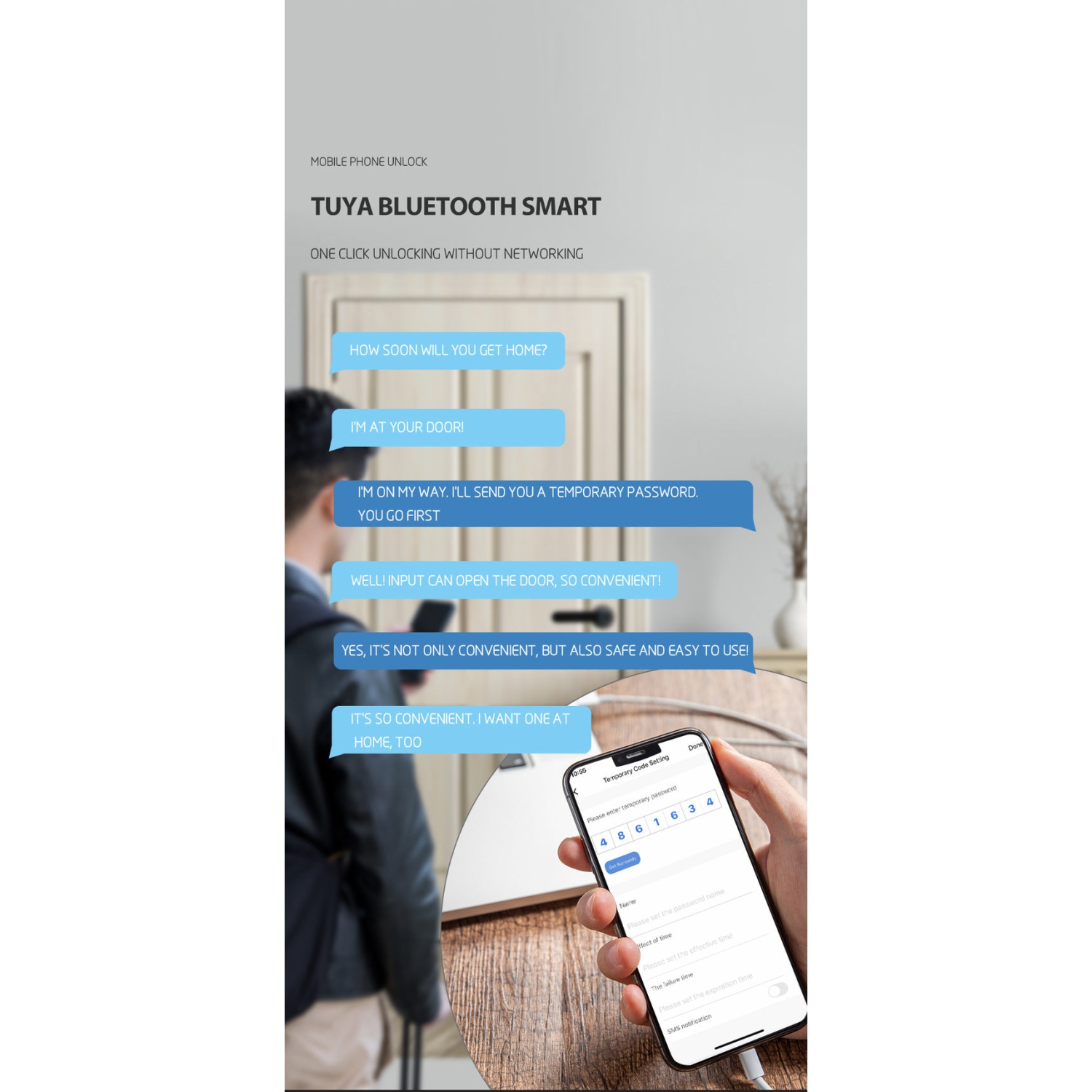 ISPEKTRUM iSM06 Biometric Smart Door Lock with Keypad Keyless Entry Fingerprint Door Handlesets, Passcodes, Keys Unlock for Home, Apartment, Office,