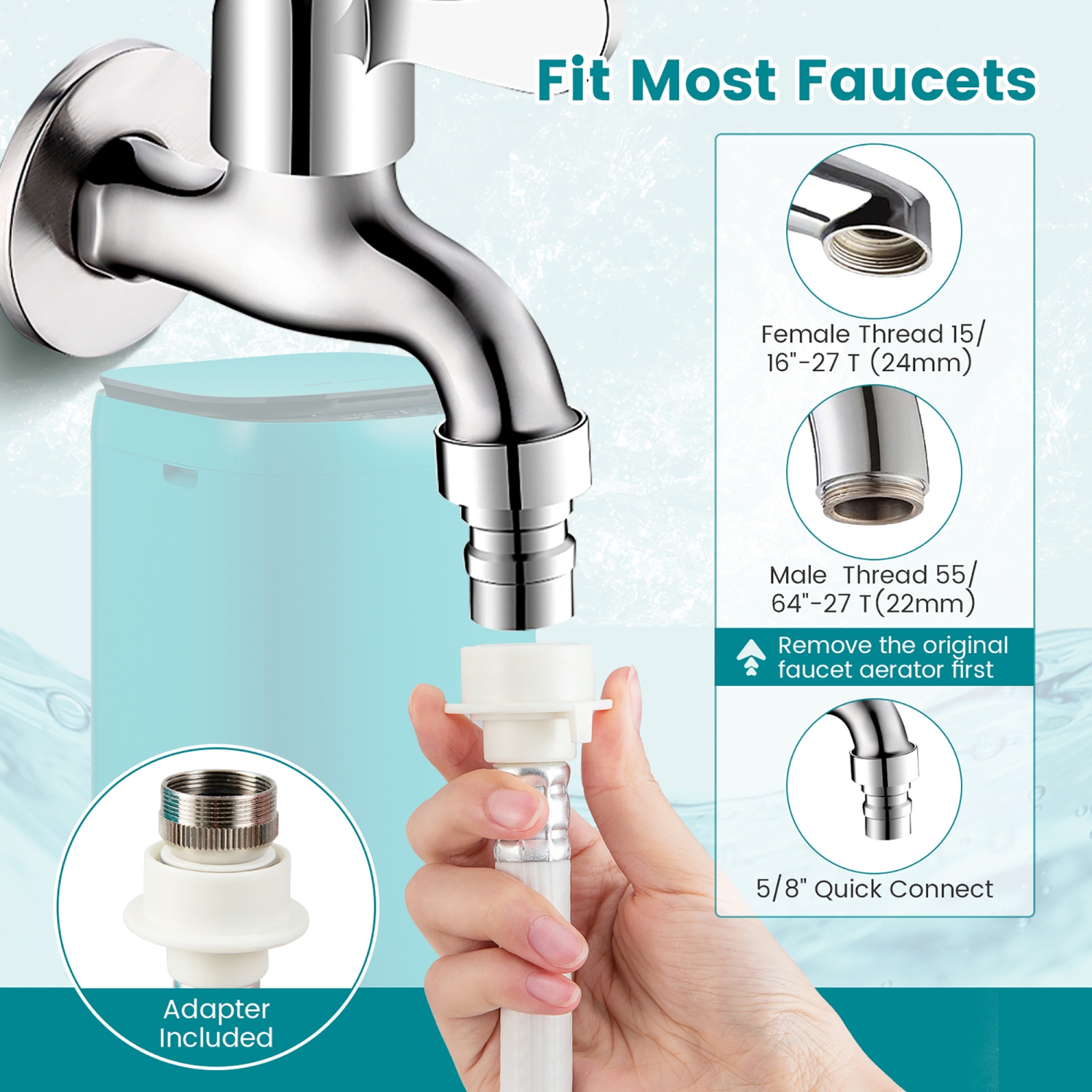 Gymax 7.7 lbs Full Automatic Washing Machine 0.78 Cu.ft Compact Washer & Spinner Combo