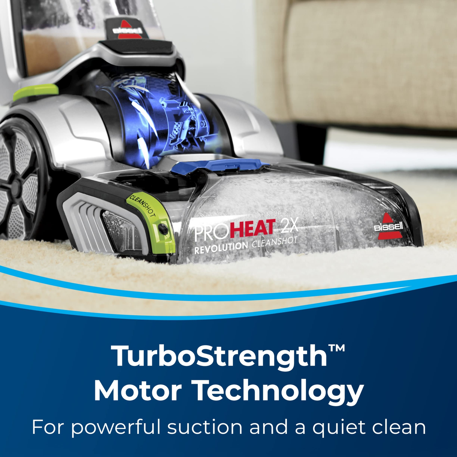 BISSELL ProHeat 2X Revolution Premier CleanShot Carpet Cleaner, 3588B