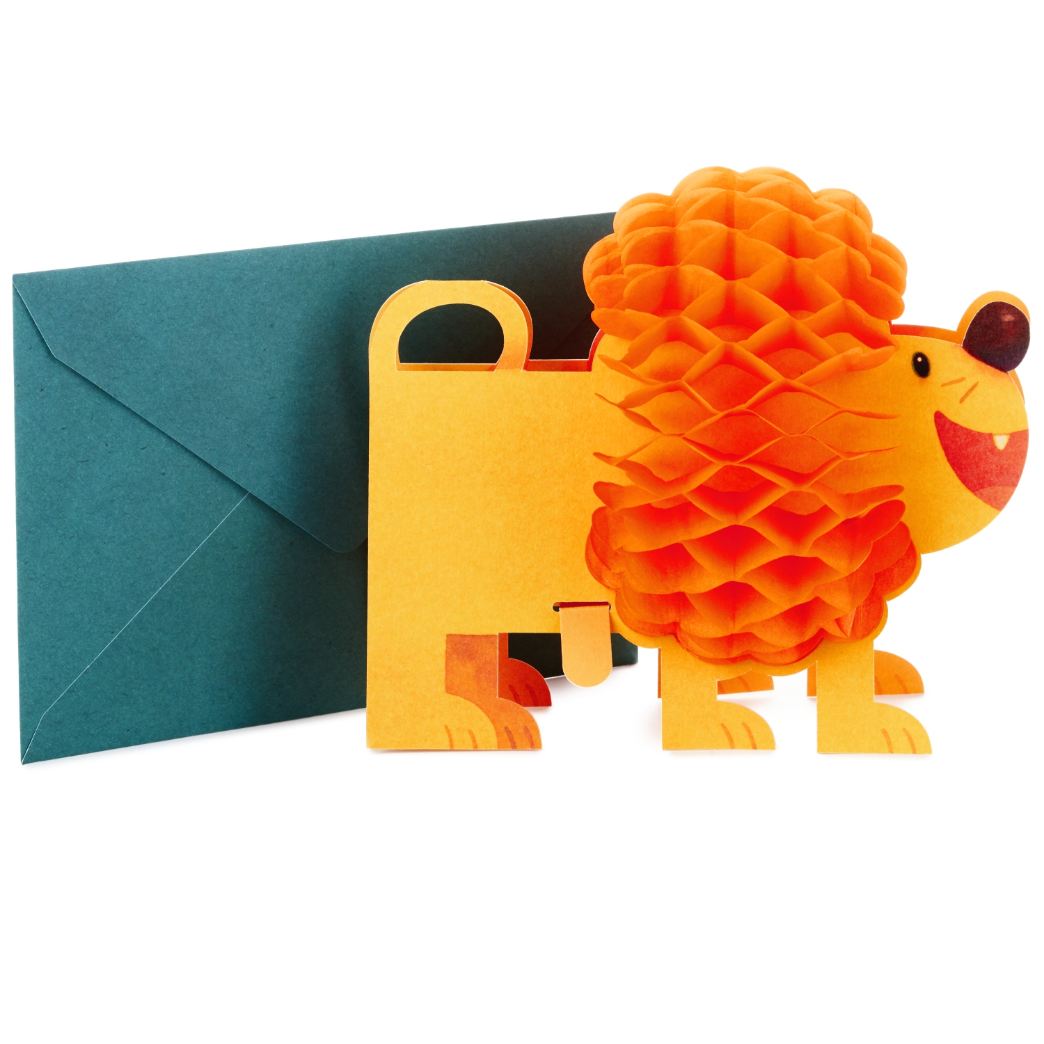 Pop Up Birthday Card (3D Honeycomb Lion)