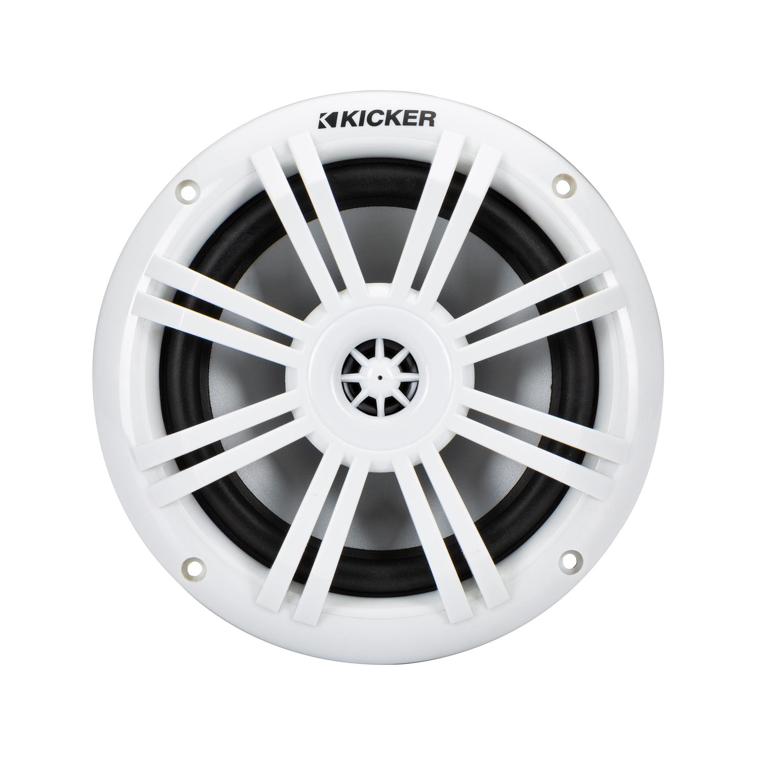 Kicker 49KM604W KM60 6.5-INCH MARINE COAXIAL SPEAKERS WITH 1/2-INCH (13mm) TWEETERS, WHITE,4-OHM