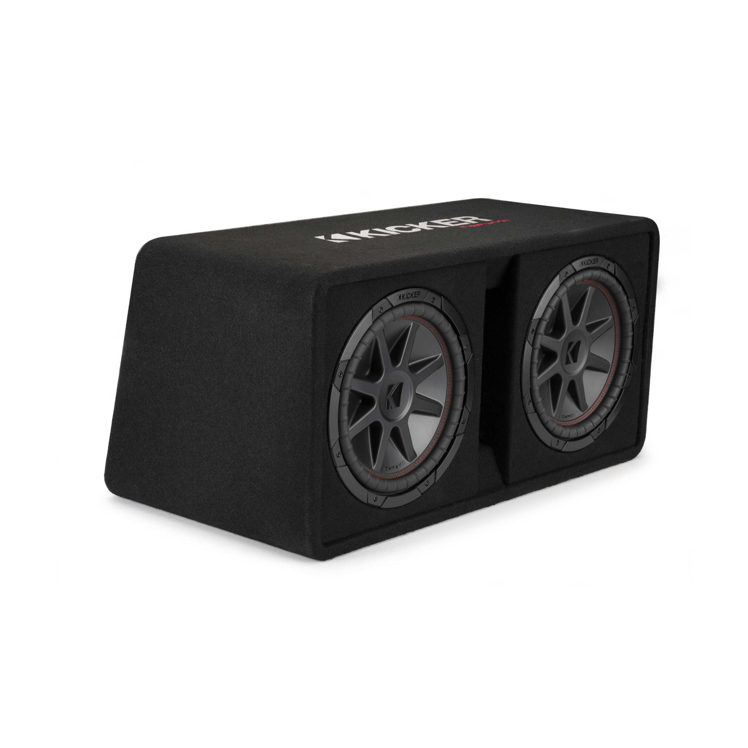 Kicker 48DCVR122 CompVR 12" dual subwoofers in vented box, 2-ohm, RoHS Compliant