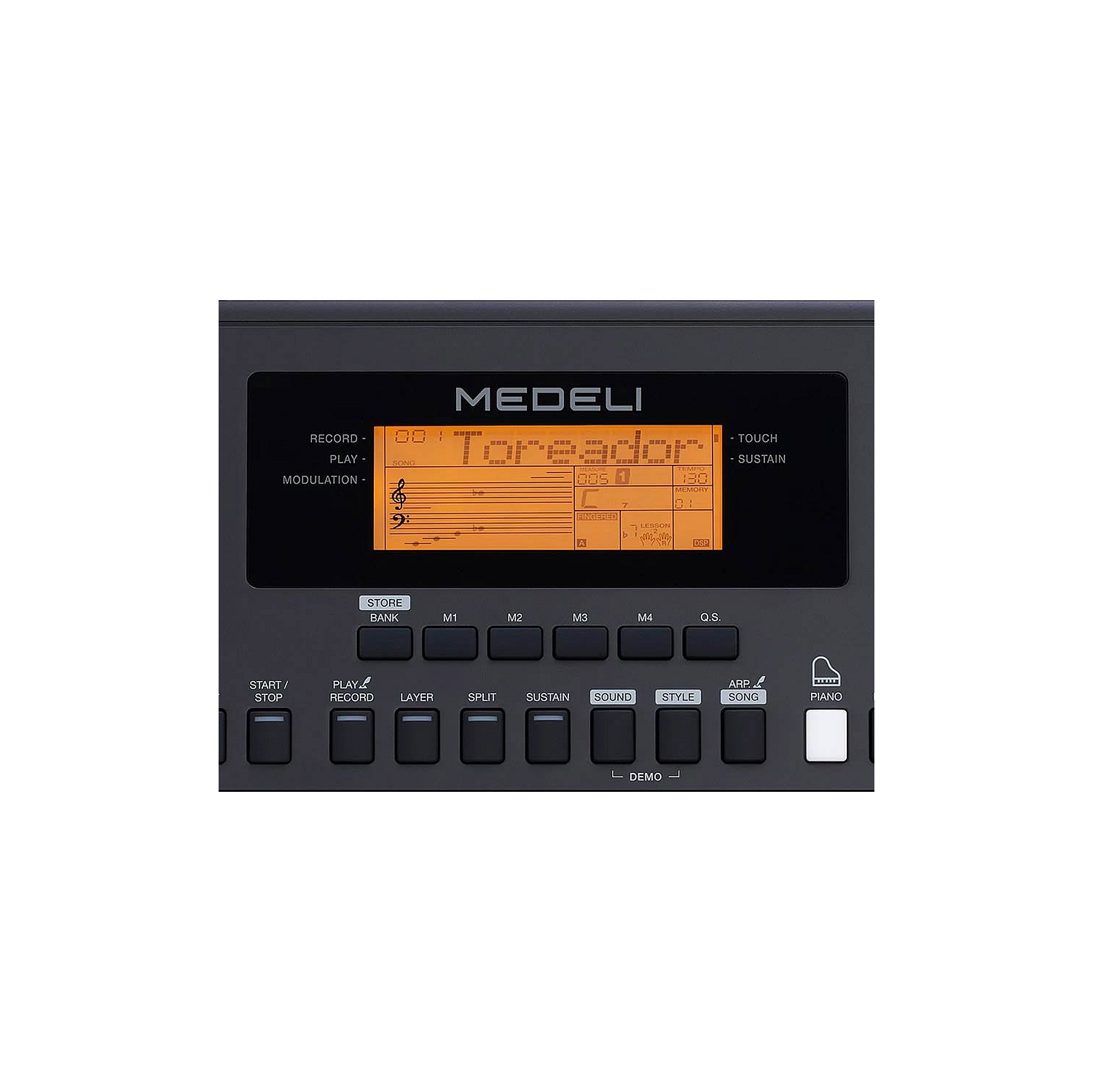 Medeli MK-200 Millenium Series clavier à 61 touches avec touches tactiles et écran ACL rétroéclairé