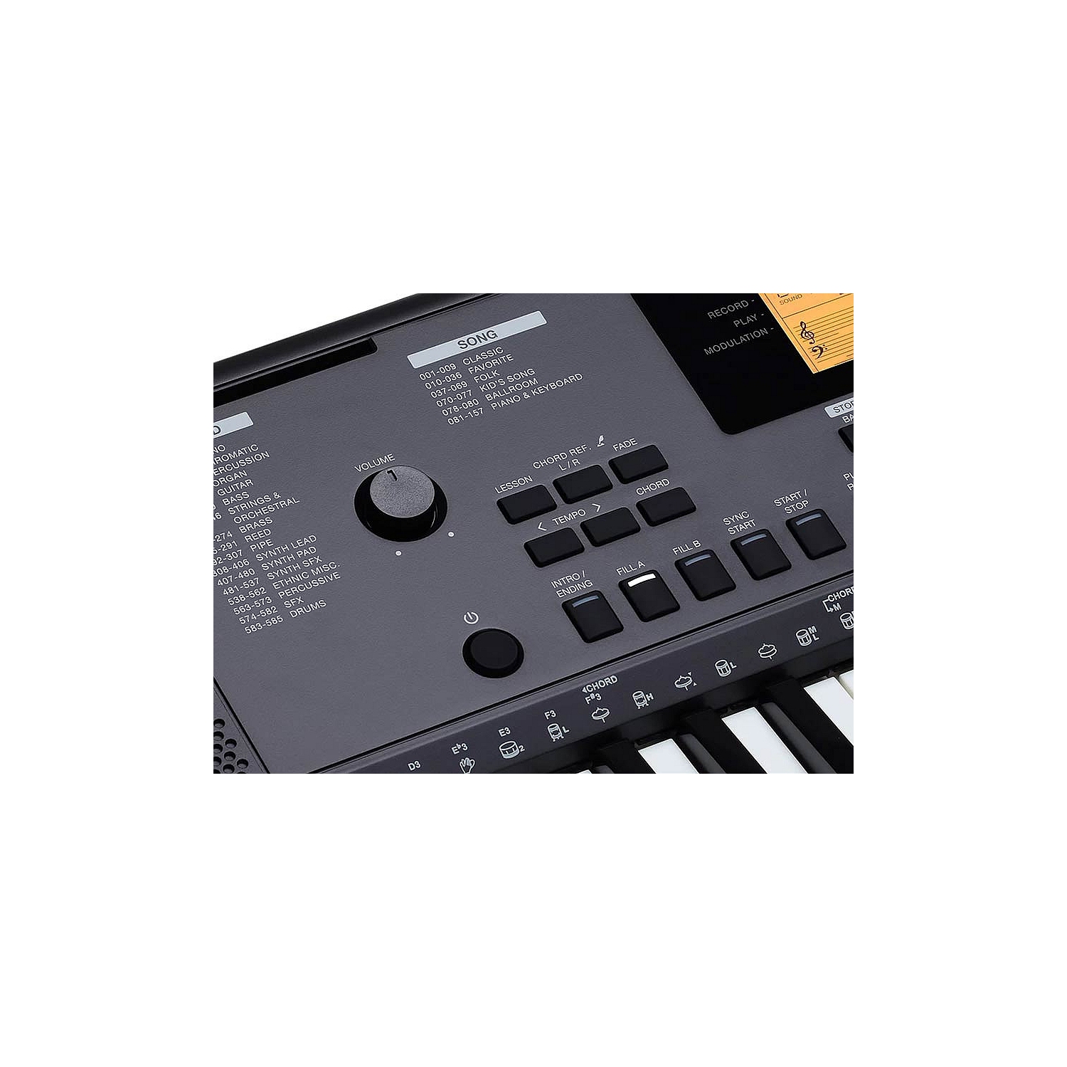 Medeli MK-200 Millenium Series clavier à 61 touches avec touches tactiles et écran ACL rétroéclairé