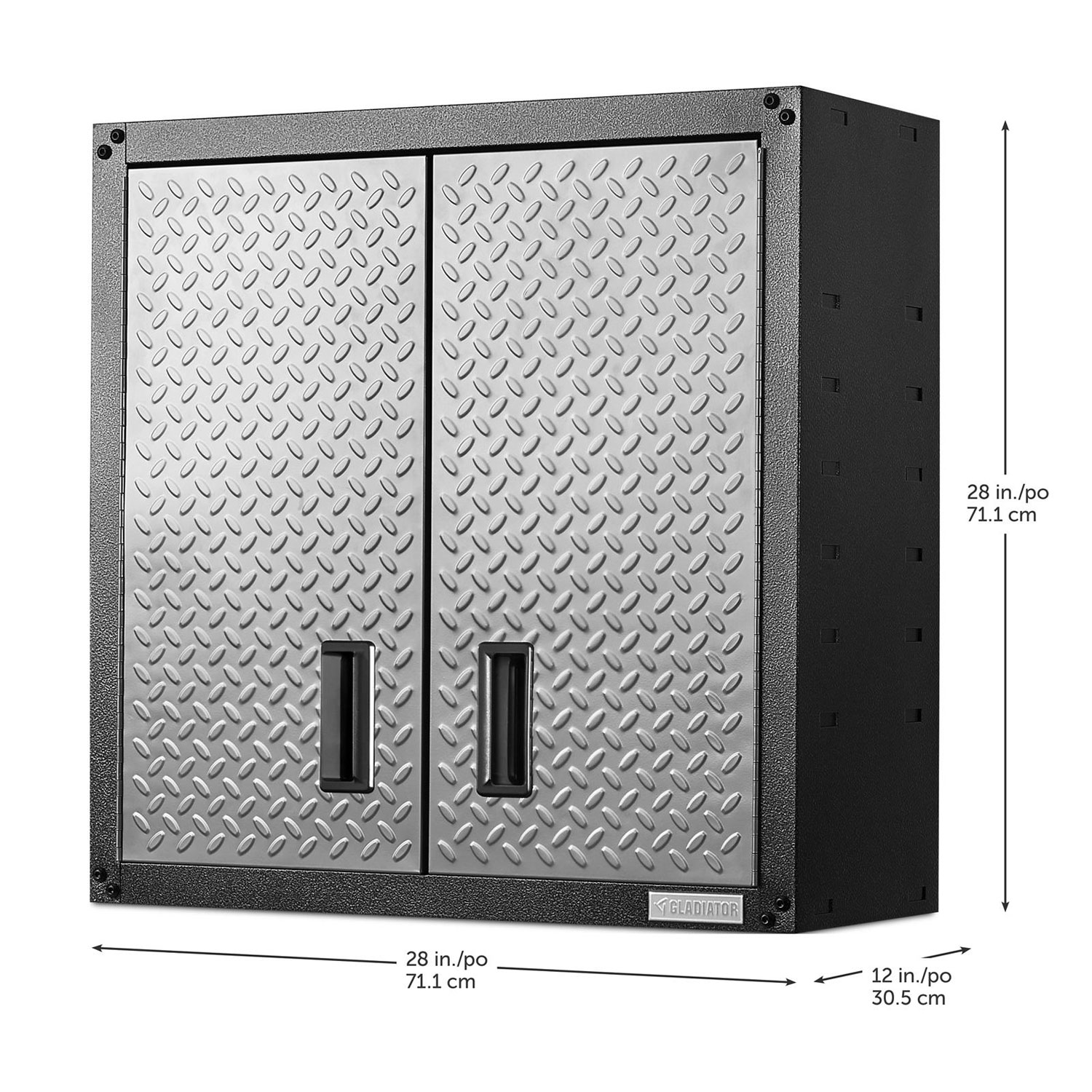 Gladiator Wall GearBox Steel Cabinet - Silver Tread