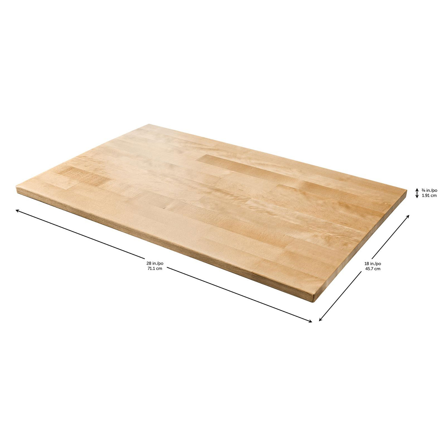 Surface en bois dur de 28 po Gladiator