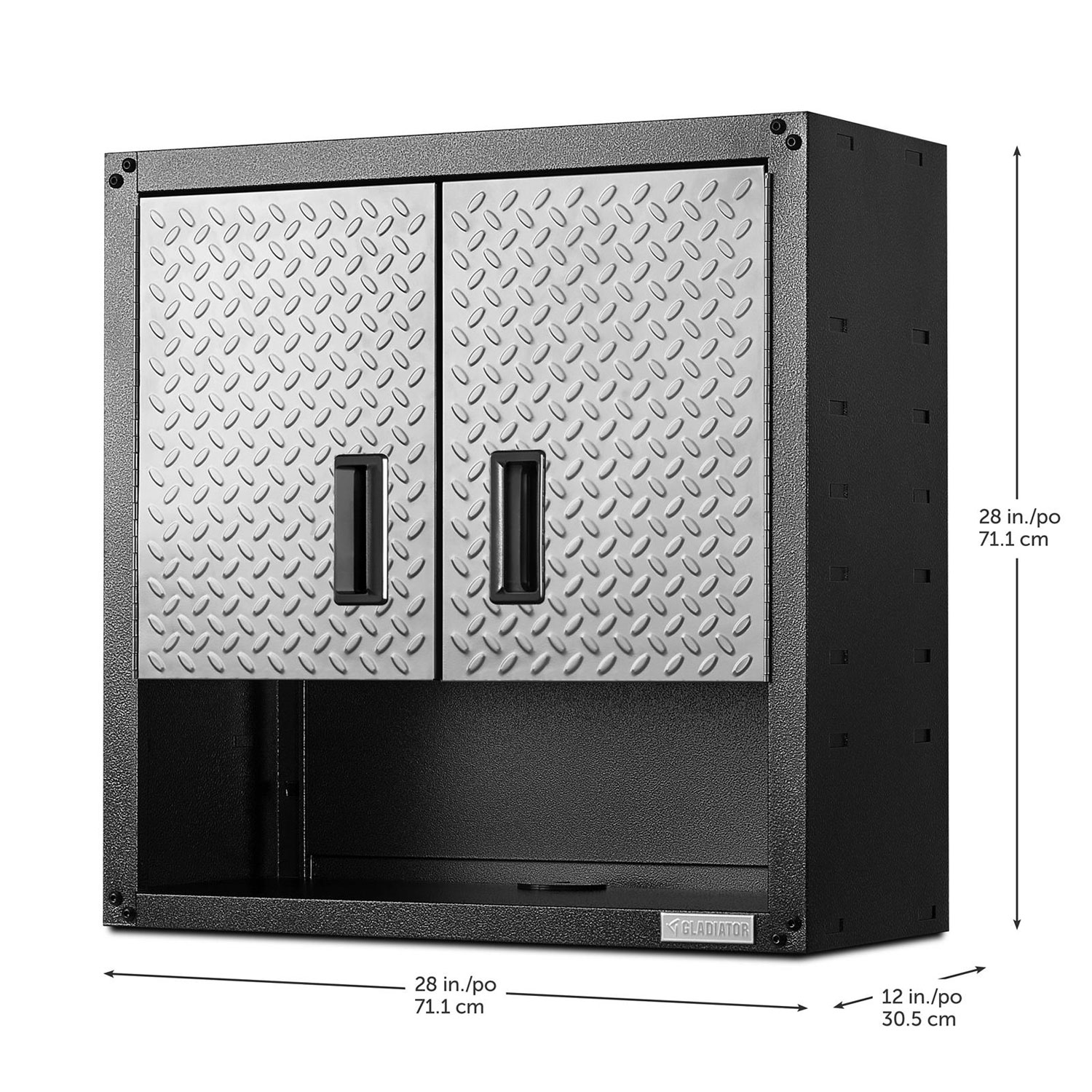 Gladiator Wall GearBox Steel Cabinet - Silver Tread