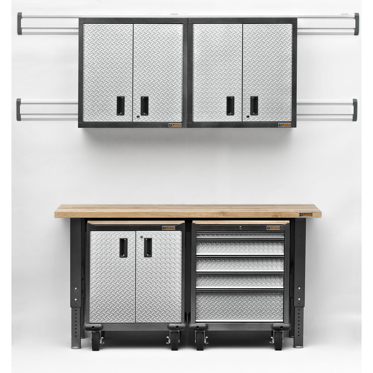 Gladiator 30 Wall GearBox Steel Cabinet - Silver Tread