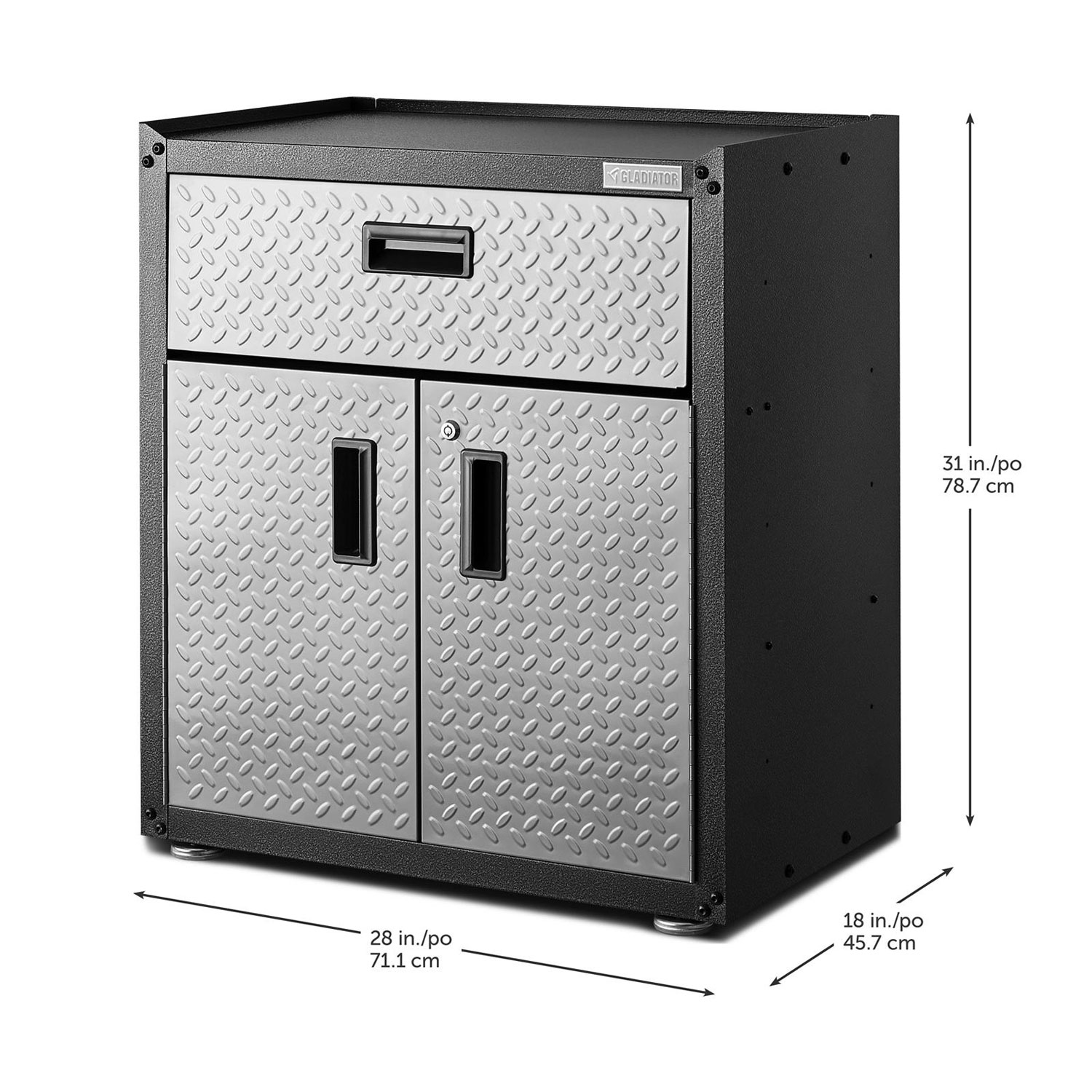 Armoire murale en acier GearBox de Gladiator - Argenté