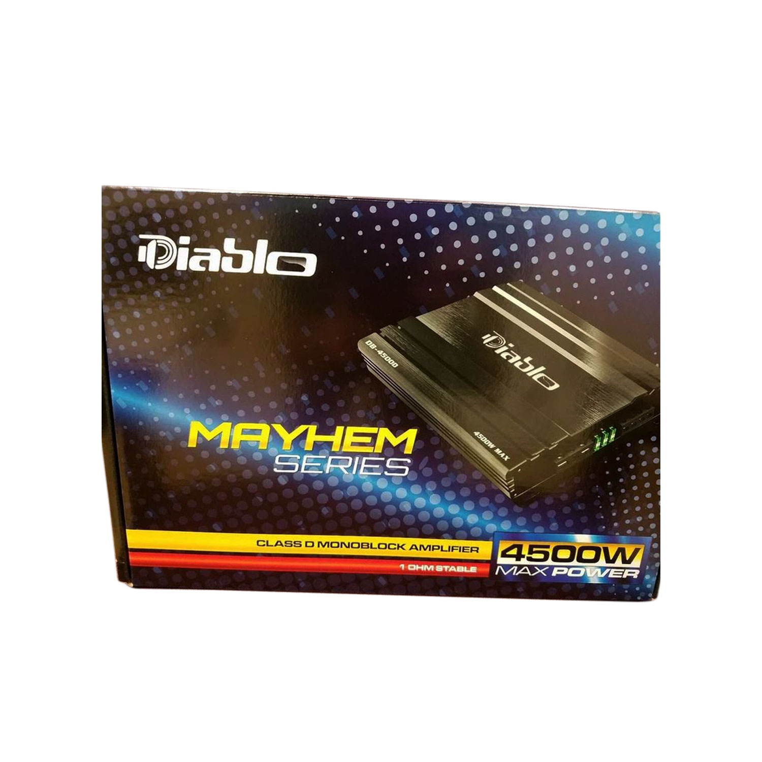 Diablo DB-4500D 4500W Max Monoblock Class-D 1-Ohm Stable Car Audio Amplifier