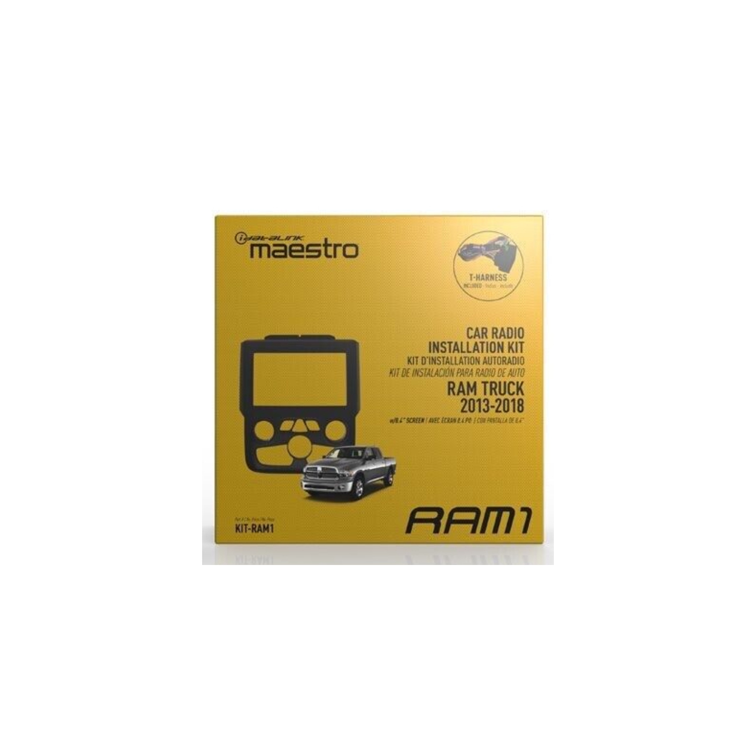 Trousse d’installation de radio d’auto avec tableau de bord Maestro KIT-RAM1 d’iDatalink pour camion RAM 2013-Up