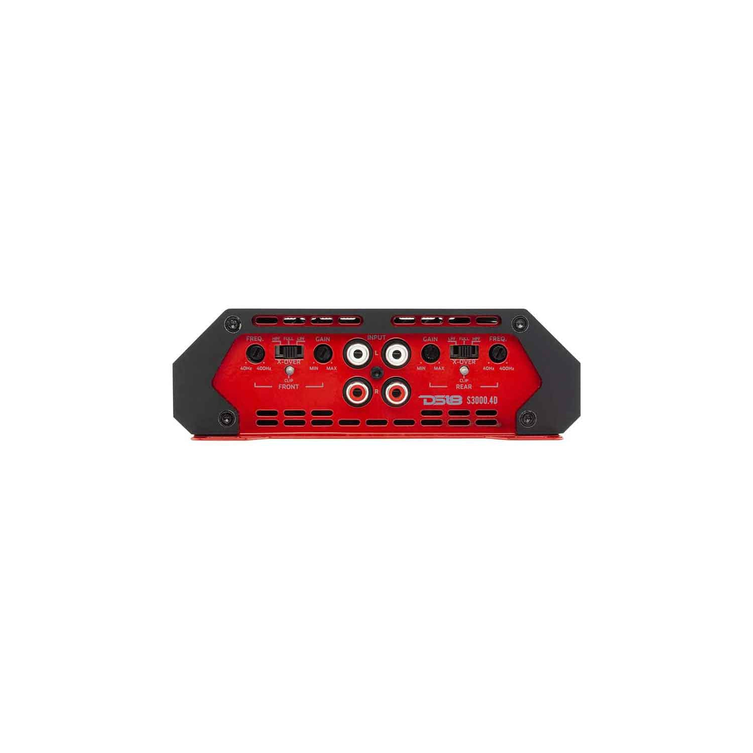 DS18 S-3500.1D/RD 3500W Monoblock Class-D Stereo Car Audio Amplifier - Red
