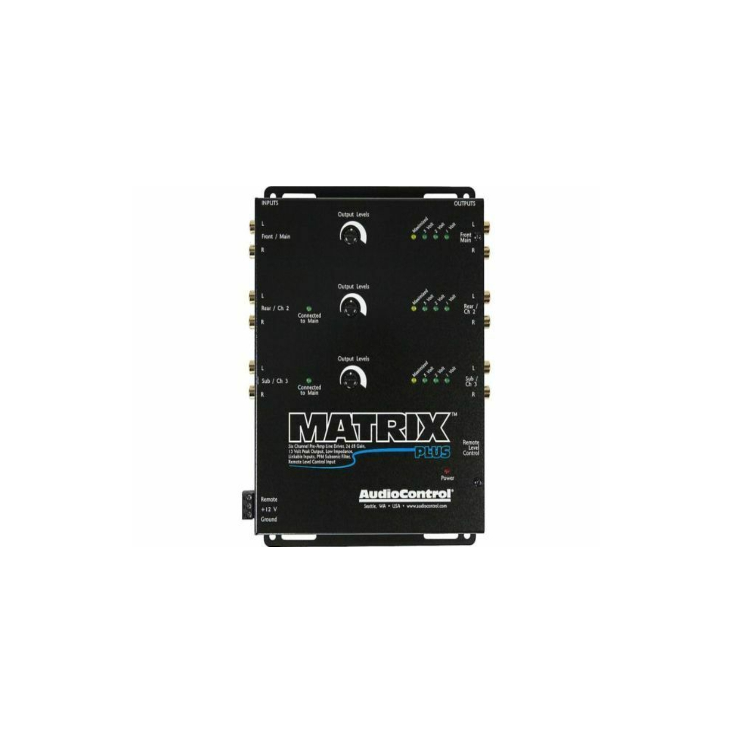 MATRICE AudioControl ET pilote de ligne 6 canaux NOIR