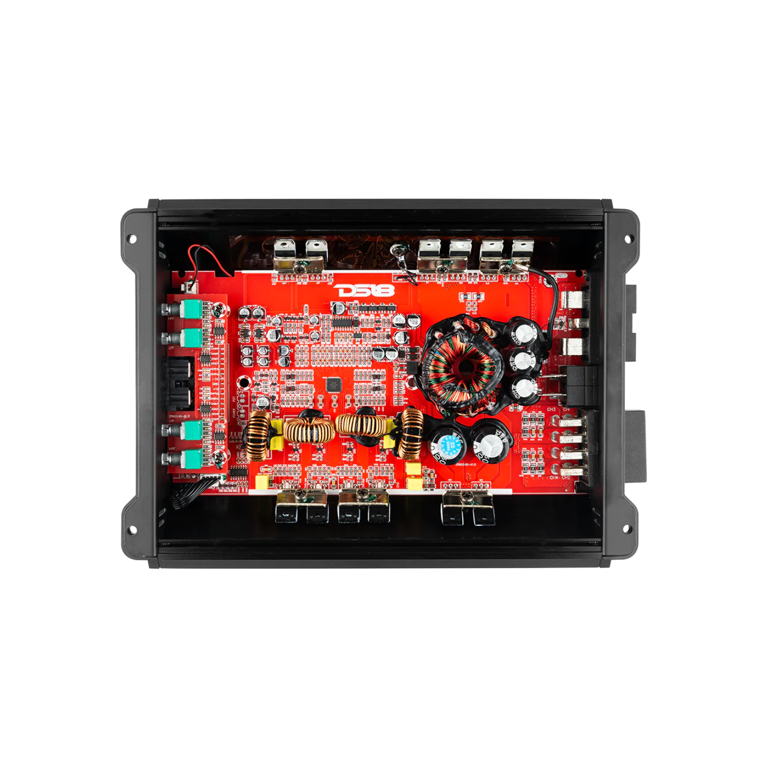 DS18 ZR600,4D amplificateur audio pour l'auto pleine gamme 2400&nbsp;W Max de classe D à 4 canaux